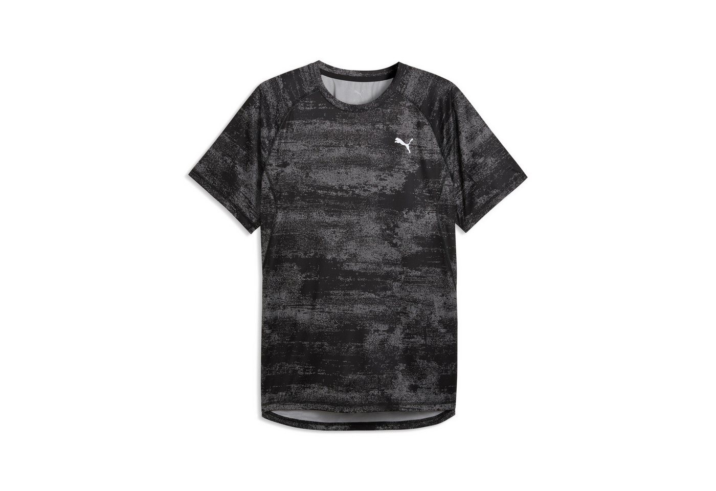 PUMA Laufshirt M RUN VELOCITY AOP TEE Slim Fit Passform, kurze Ärmel, für Training, mit Print-Applikation
