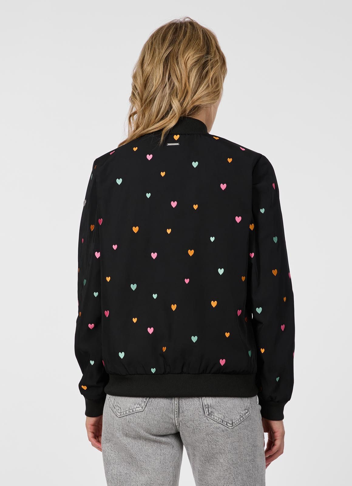 Ragwear Blouson LUNARA HEARTS Mit bunter Allover-Herzchenstickerei günstig online kaufen