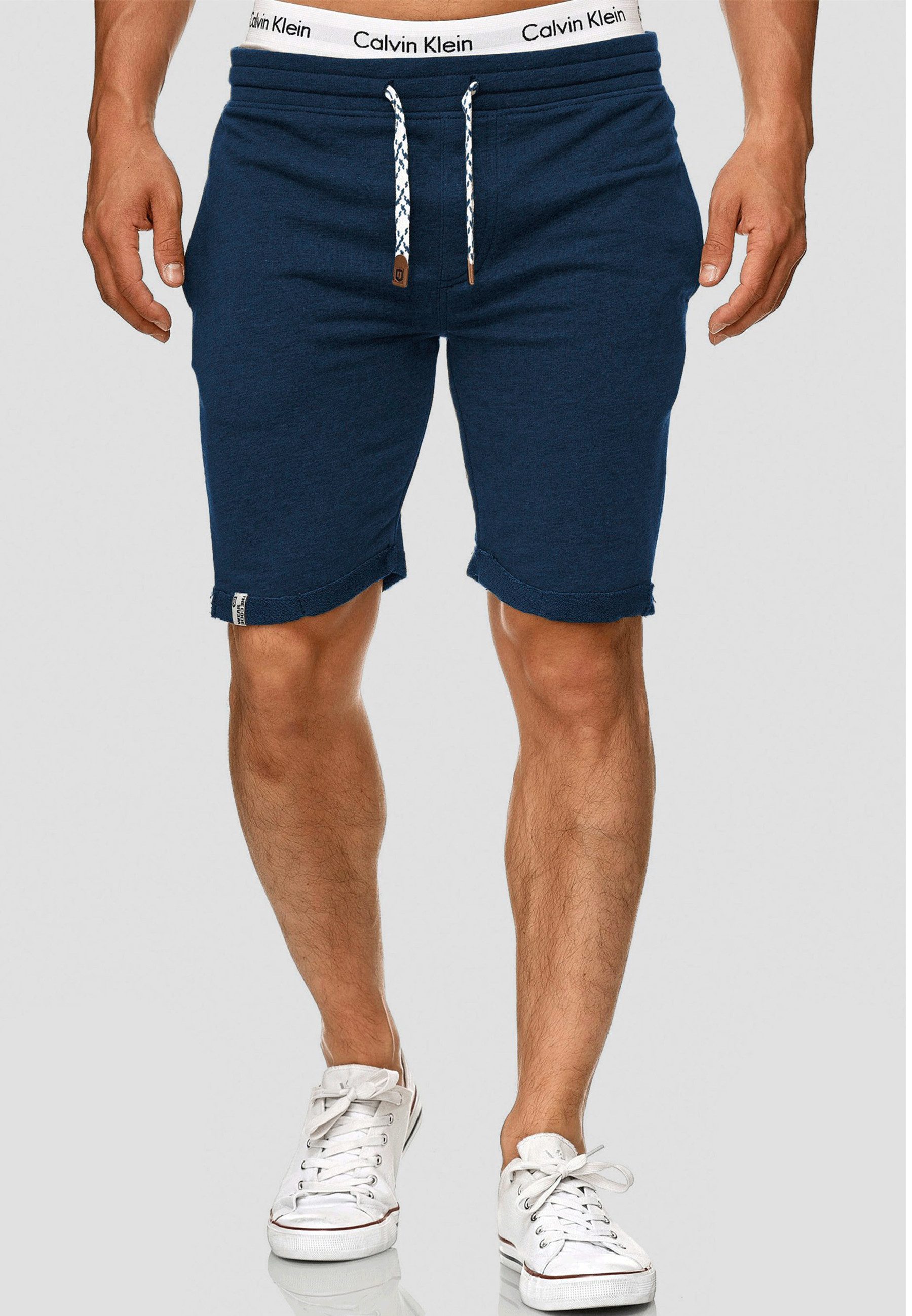 Indicode Sweatshorts Herren 2-Pack Eddy Sweat Shorts Herrenshorts elastisch günstig online kaufen