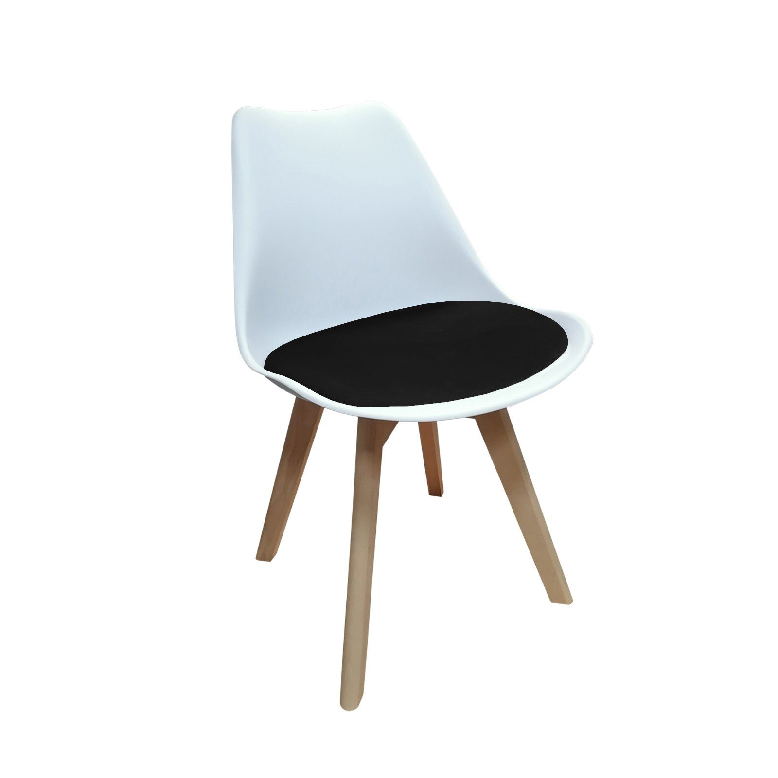 HTI-Living Esszimmerstuhl Stuhl Atlanta Weiß, Velvet Schwarz (Einzelstuhl, 1 St), Esszimmerstuhl Samt
