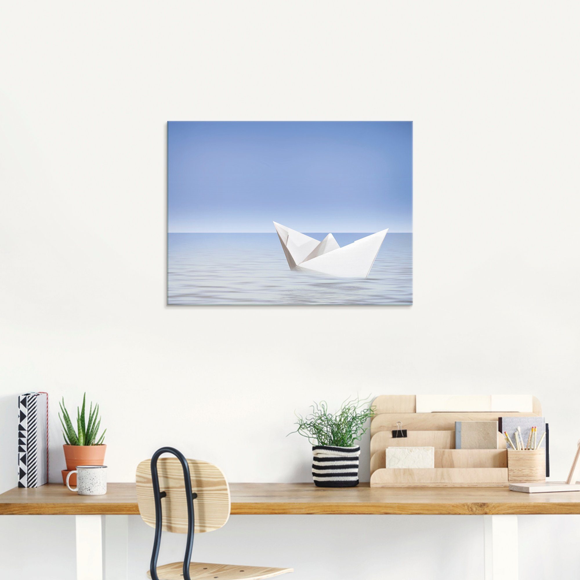 Artland Glasbild Auf dem Meer, Boote & Schiffe (1 St), in verschiedenen Größen