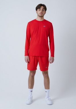 SPORTKIND Funktionsshirt Tennis Rundhals Longsleeve Shirt Jungen & Herren rot