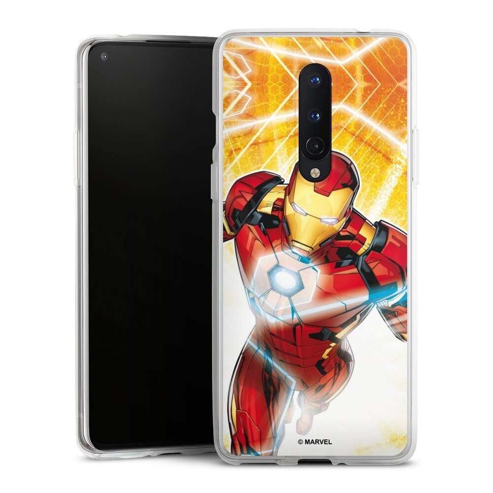 DeinDesign Handyhülle Iron Man on Fire, OnePlus 8 Silikon Hülle Bumper Case Handy Schutzhülle Smartphone Cover