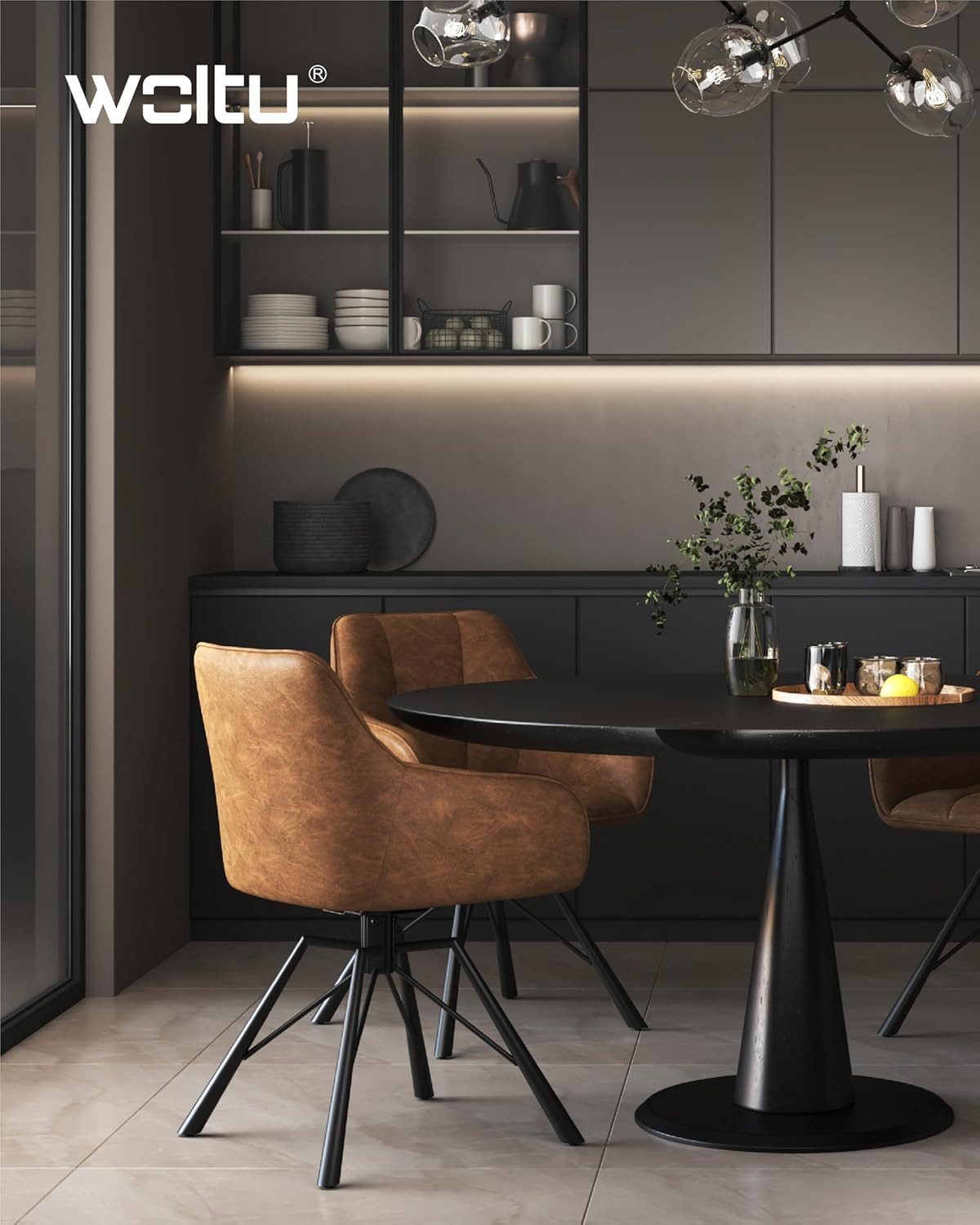 Woltu Polsterstuhl (6 St), drehbar Esszimmerstuhl mit Armlehnen Rückenlehne günstig online kaufen