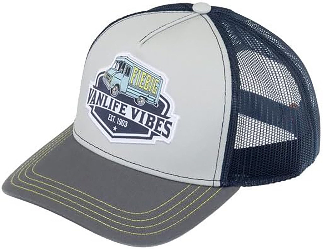Fiebig Trucker Cap Vanlife Vibes, Baseballcap mit Aufnäher, mit Mesh