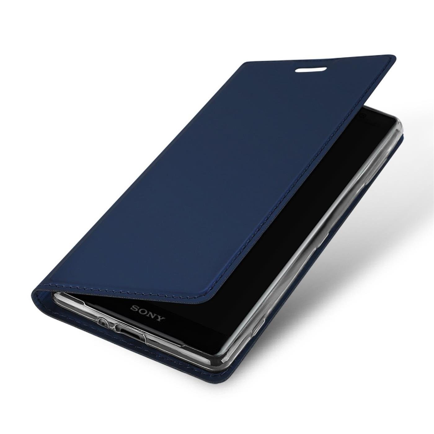 CoolGadget Handyhülle Magnet Case Handy Tasche für Sony Xperia XZ2 Compact 5 Zoll, Hülle Klapphülle Ultra Slim Flip Cover Sony XZ2 Compact Schutzhülle