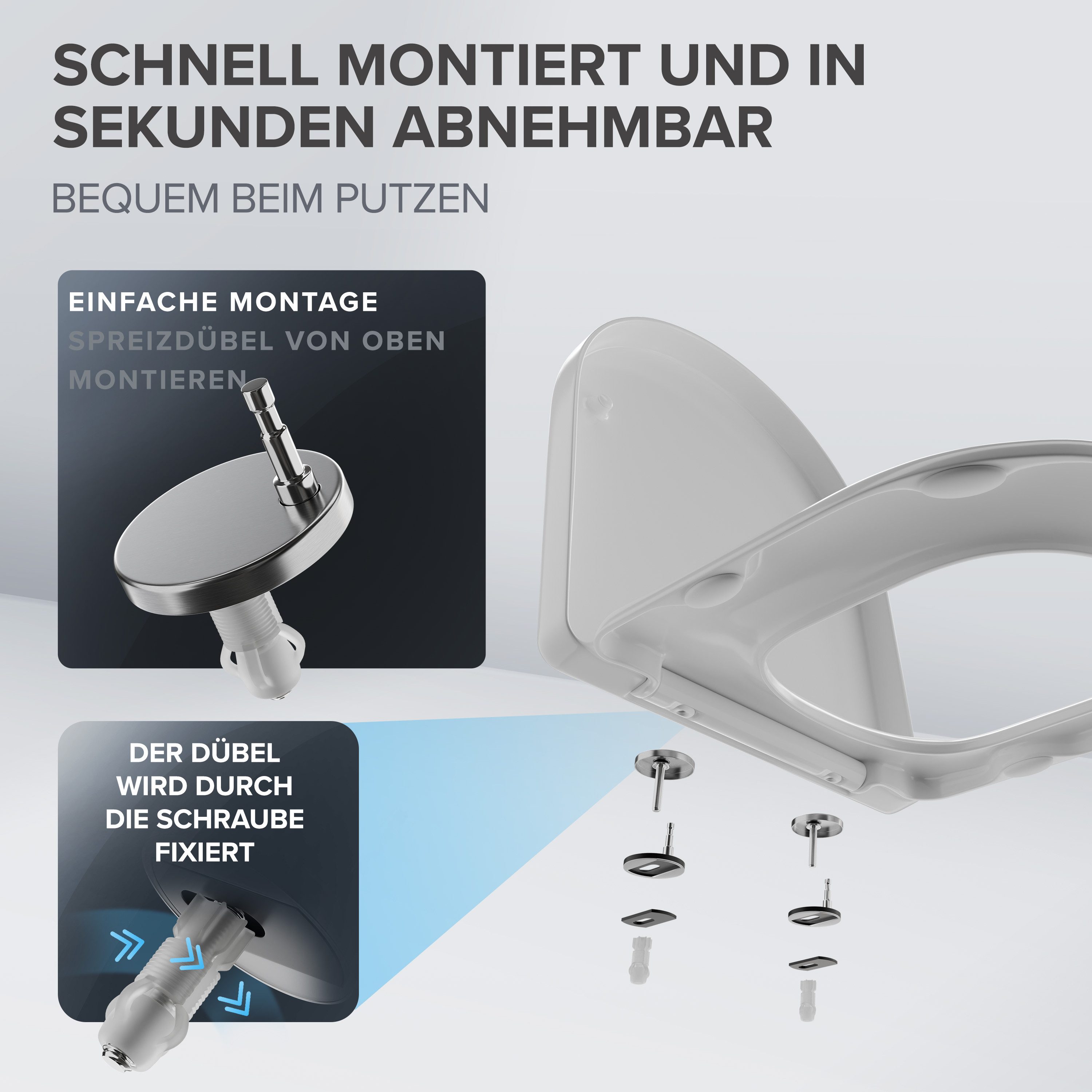 ovimar WC-Sitz (1-St), aus Duroplast in Weiß zur
