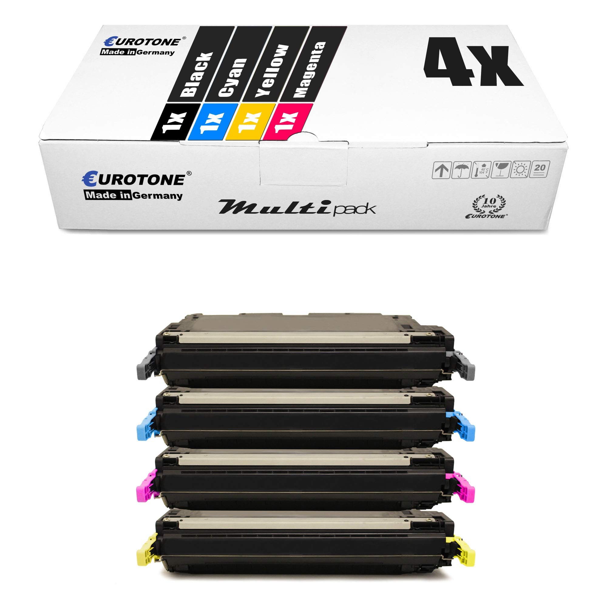Eurotone Tonerkartusche Q7560A, Q7561A, Q7562A, Q7563A, (Multipack, 4-St., 4-teiliges Set), Kompatibel, sofort einsatzbereit