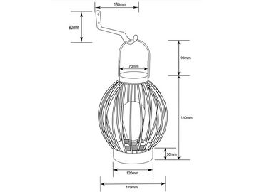 meineWunschleuchte LED Solarleuchte, LED fest integriert, Warmweiß, 2er SET Solar-Laterne für Fensterbank, Solarlichter Garten & Balkon