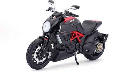 Maisto® Modellmotorrad Ducati Diavel Carbon (schwarz-rot, Maßstab 1:12), Maßstab 1:12, detailliertes Modell