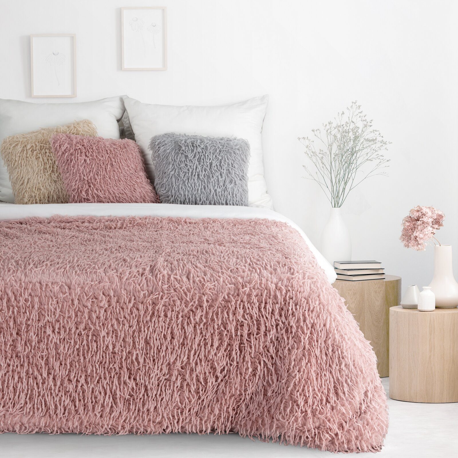 Wohndecke Flauschige Decke ADORE 130x170 cm, Eurofirany, Weiche Sofadecke, Felldecke, Flauschiger Überwurf