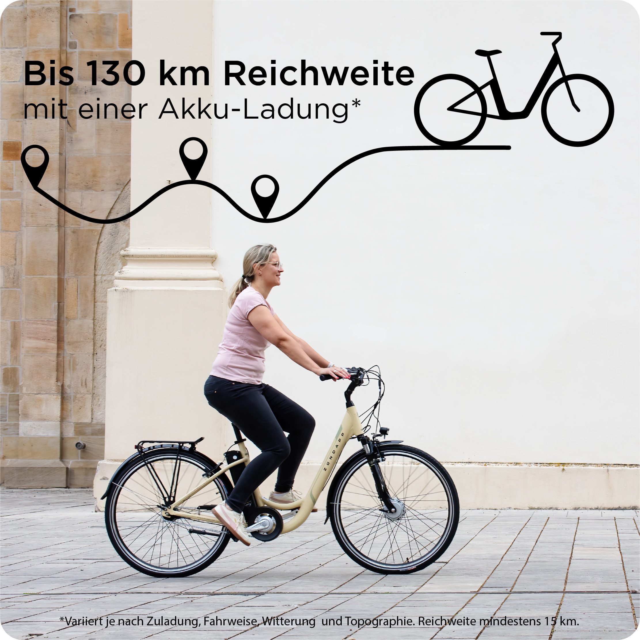 Zündapp E-Bike Cityrad Z510, 3 Gang, Nabenschaltung, Frontmotor, 531 Wh, E Bike 28 Zoll Damenfahrrad ab 155 cm mit 3 Gang Nabenschaltung
