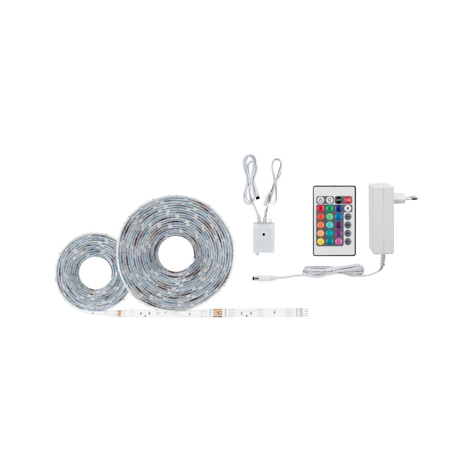 LED-Streifen SimpLED Strip Set 7,5m RGB 26W 230/12V DC Weiß Metall Kunststoff