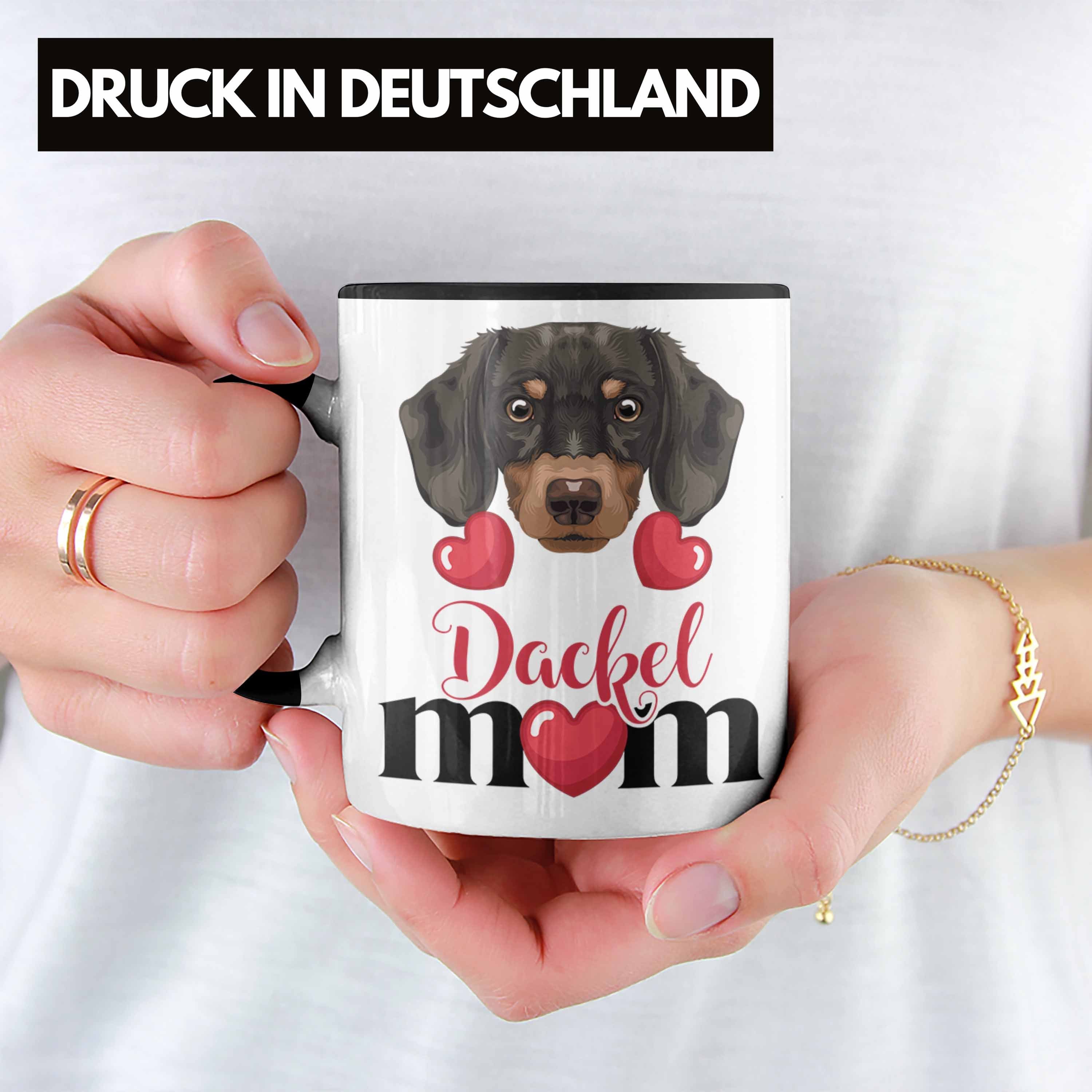Besitzer Tasse Spruch Tasse D Lustiger Schwarz Mama Dackel Trendation Geschenk Geschenkidee Mom