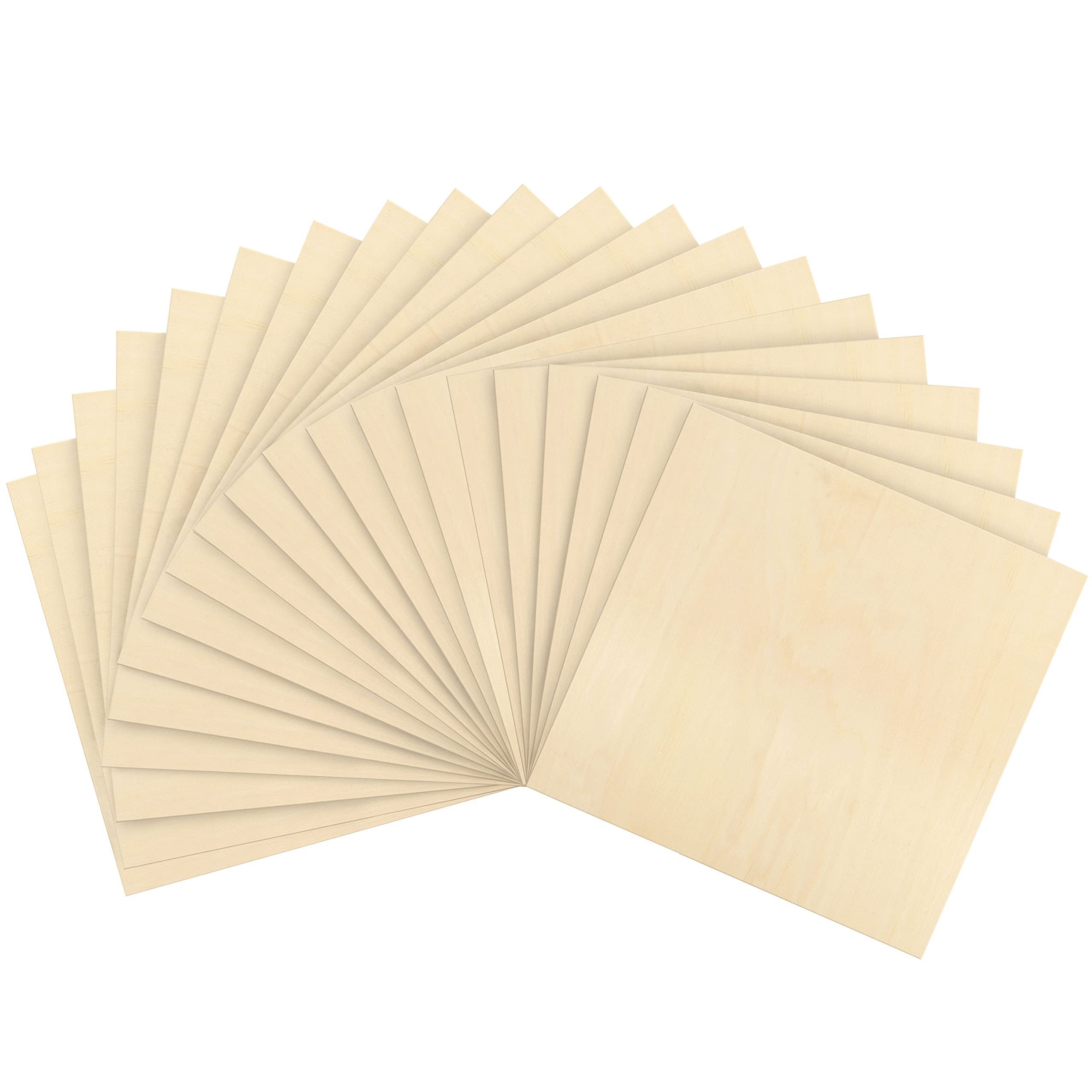 Belle Vous Leinwand 3mm Sperrholzplatten - 20er Pack, 30x30cm