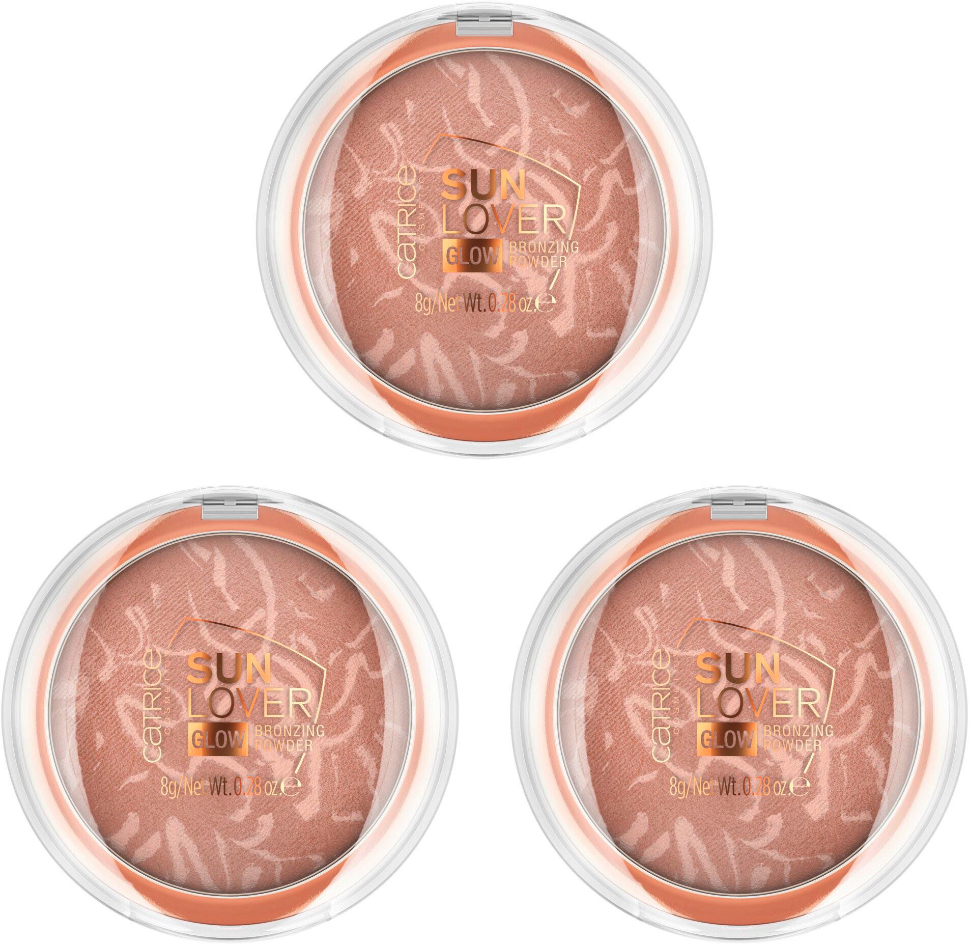 Catrice Bronzer-Puder Sun Lover Glow Bronzing Powder, 3-tlg., mit marmorierter Textur