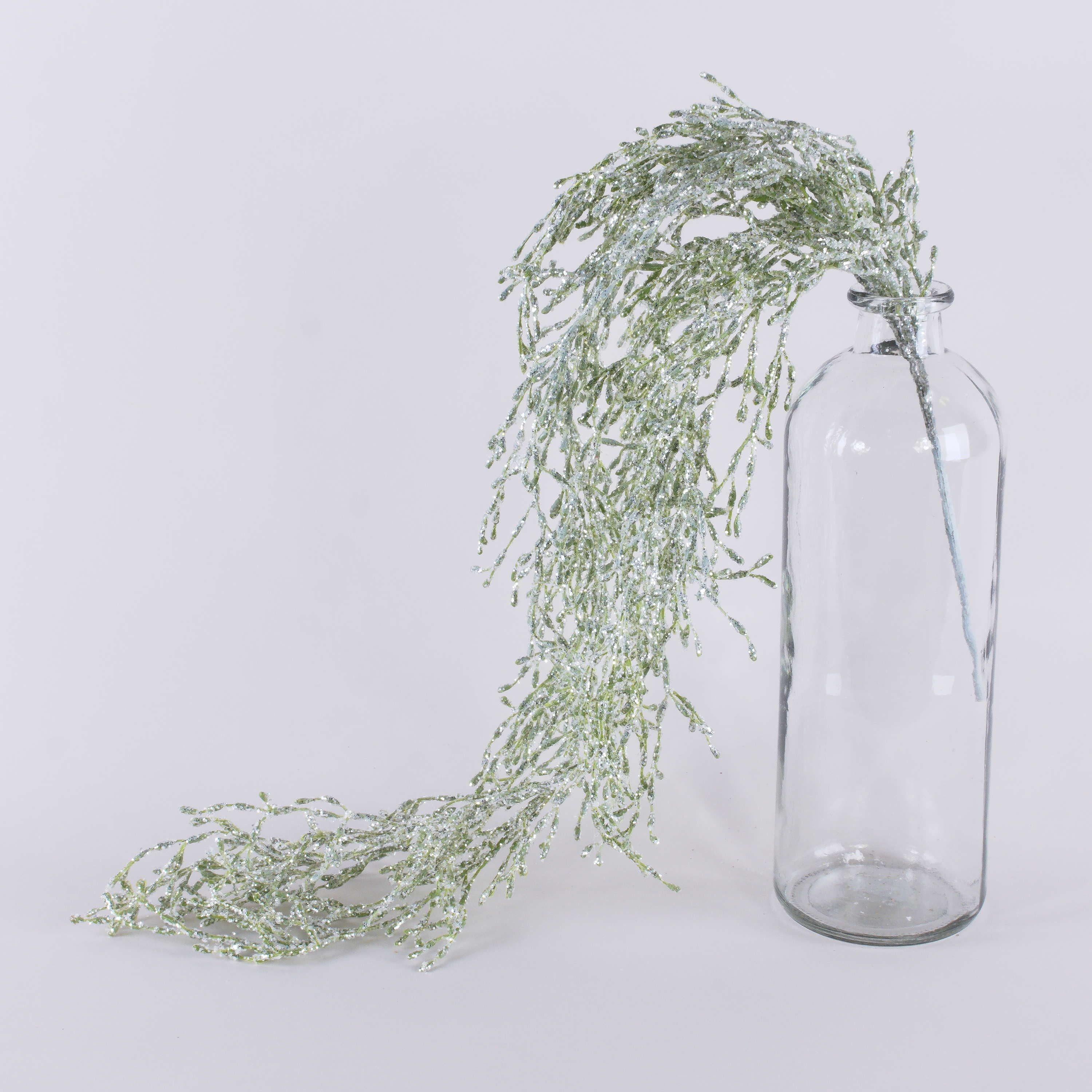 Kunstpflanze Kunst Tillandsia Usneoides Neal auf Steckstab, Glitzer, Silber, 90cm Tillandsie (Tillandsia usneoides), artplants, Höhe 90.0 cm