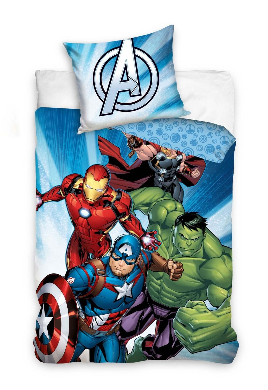 Carbotex Bettwäsche Marvel Avengers - Wende-Bettwäsche-Set, 135x200 & 80x80 günstig online kaufen