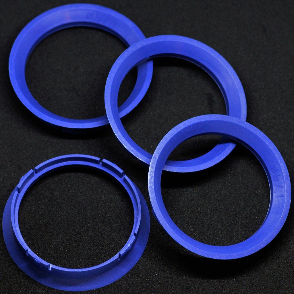 BRANDT AUTOMOTIVE Reifenstift 4X Zentrierringe blau für CMS DBV Proline Schmidt VW Audi Skoda Seat, Maße: 63,3 x 57,1 mm