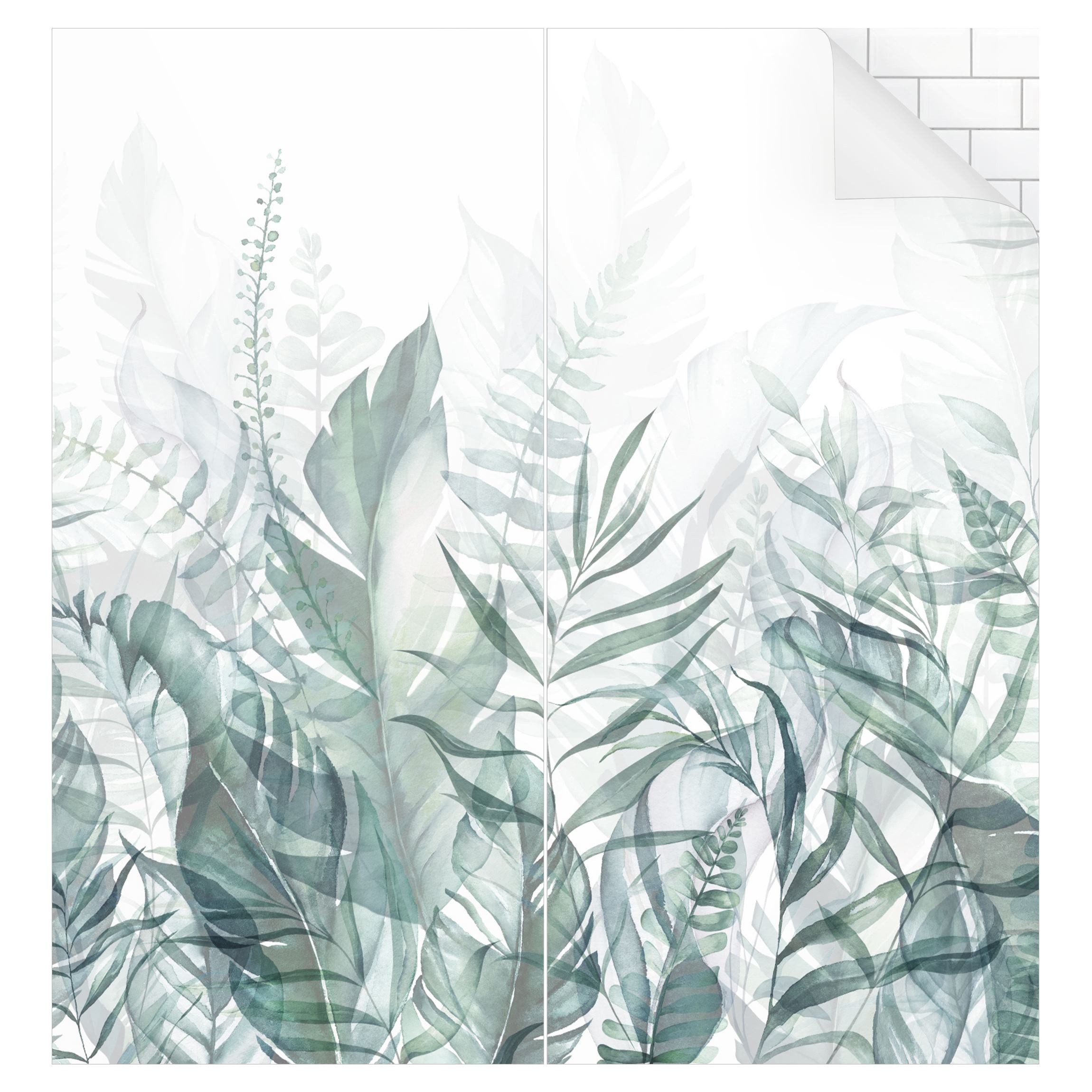 Bilderdepot24 Duschrückwand Aquarell grün Duschrückwand ohne Bohren Dusche günstig online kaufen