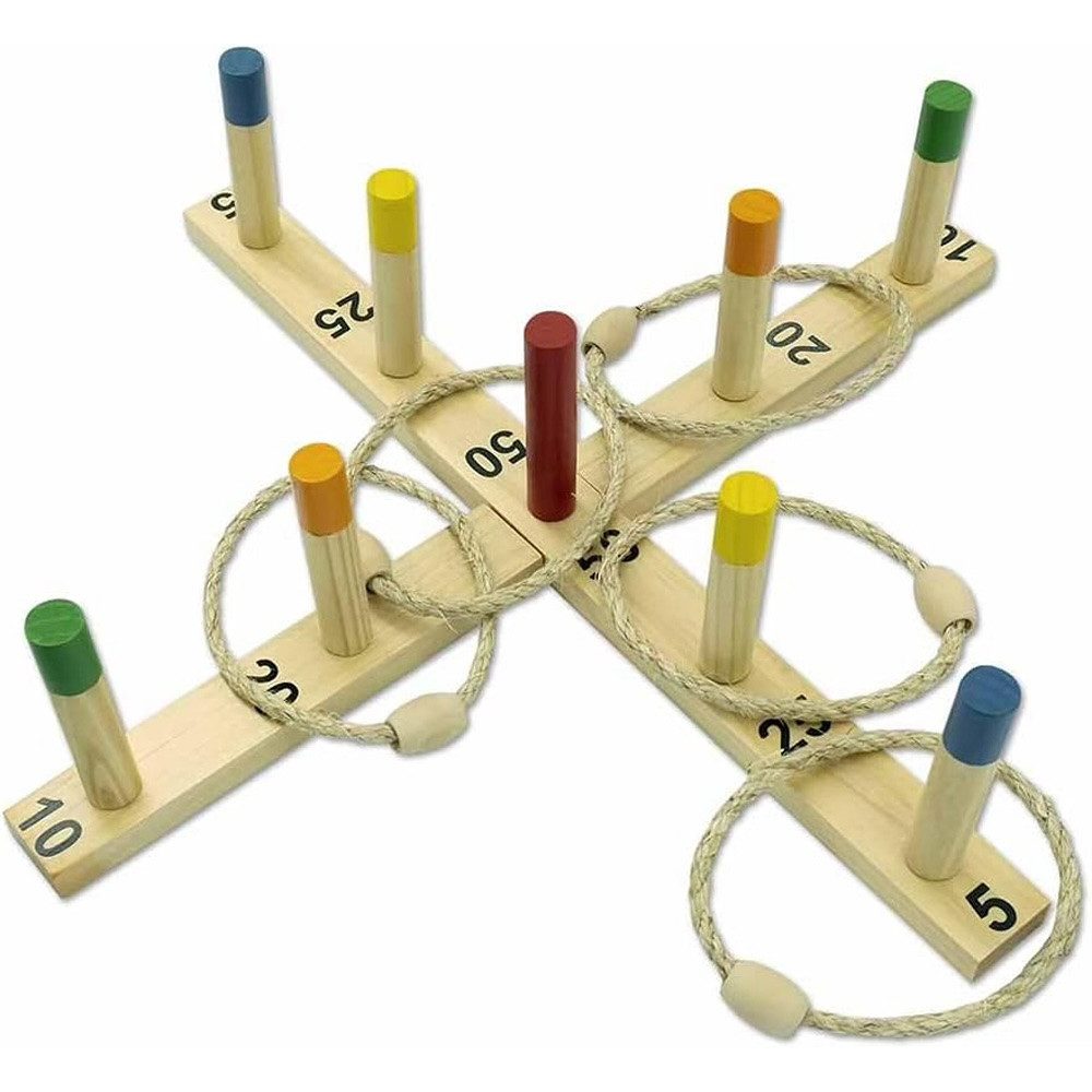 Carromco Spiel Wikinger Ringwurfspiel, Outdoor Spielzeug, Gartenspiel aus Holz, Geschicklichkeitsspiel, perfekt für Familienspaß