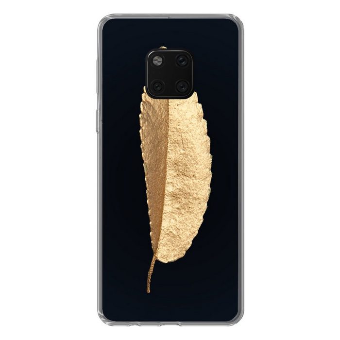 MuchoWow Handyhülle Blätter - Schwarz und Gold - Luxus - Chic - Natur Handyhülle Huawei Mate 20 Pro Handy Case Silikon Bumper Case