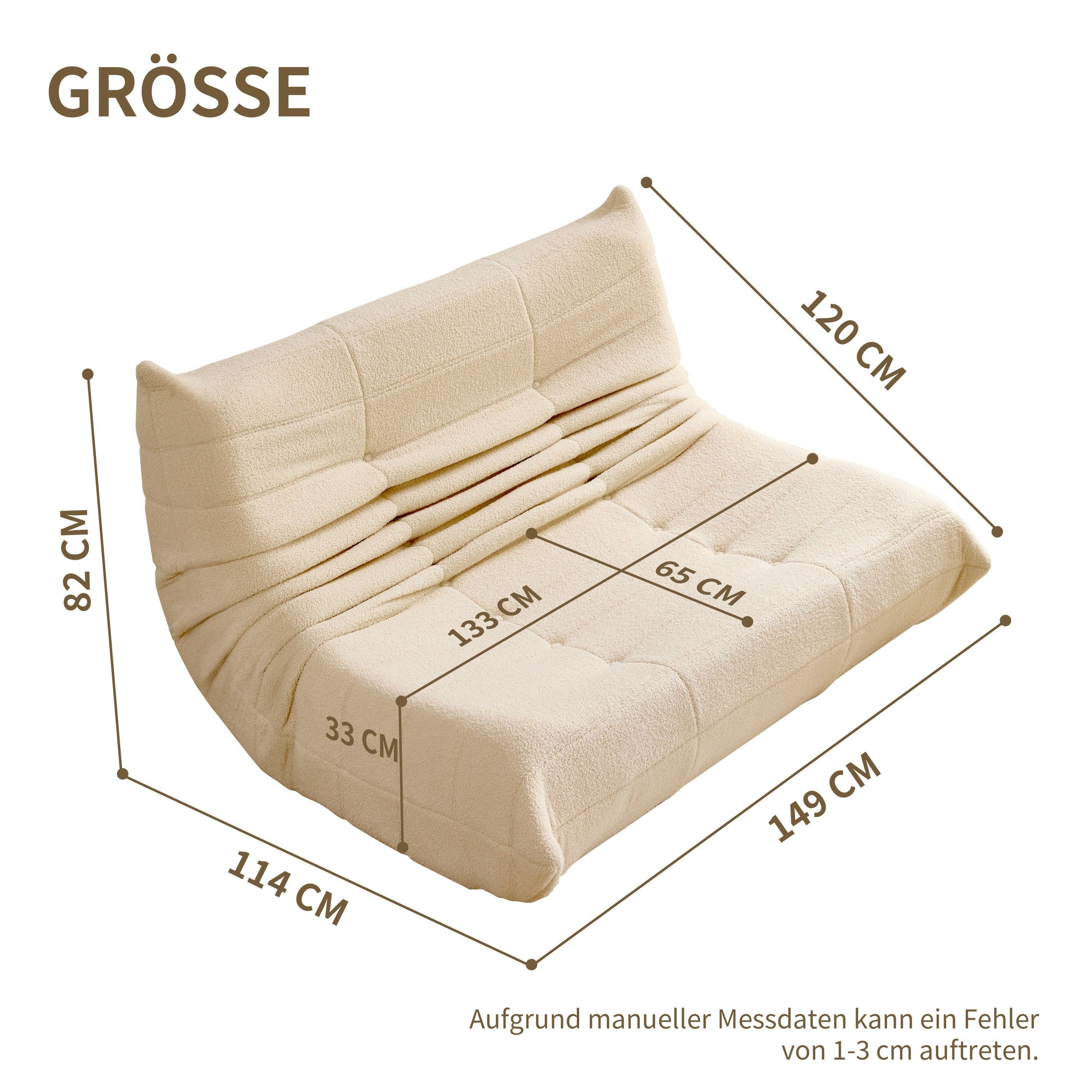 STILVORA Sitzsack Doppelter-Relaxsessel Indoor-Lazy Sofa mit günstig online kaufen