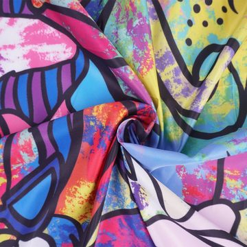 Wandteppich psychedelischer Wandteppich, vers. Größen, Wandbehang mit StreetArt, GalaxyCat, rechteckig, Höhe: 1300 mm, Wandbehang mit buntem psychedelischem Motiv