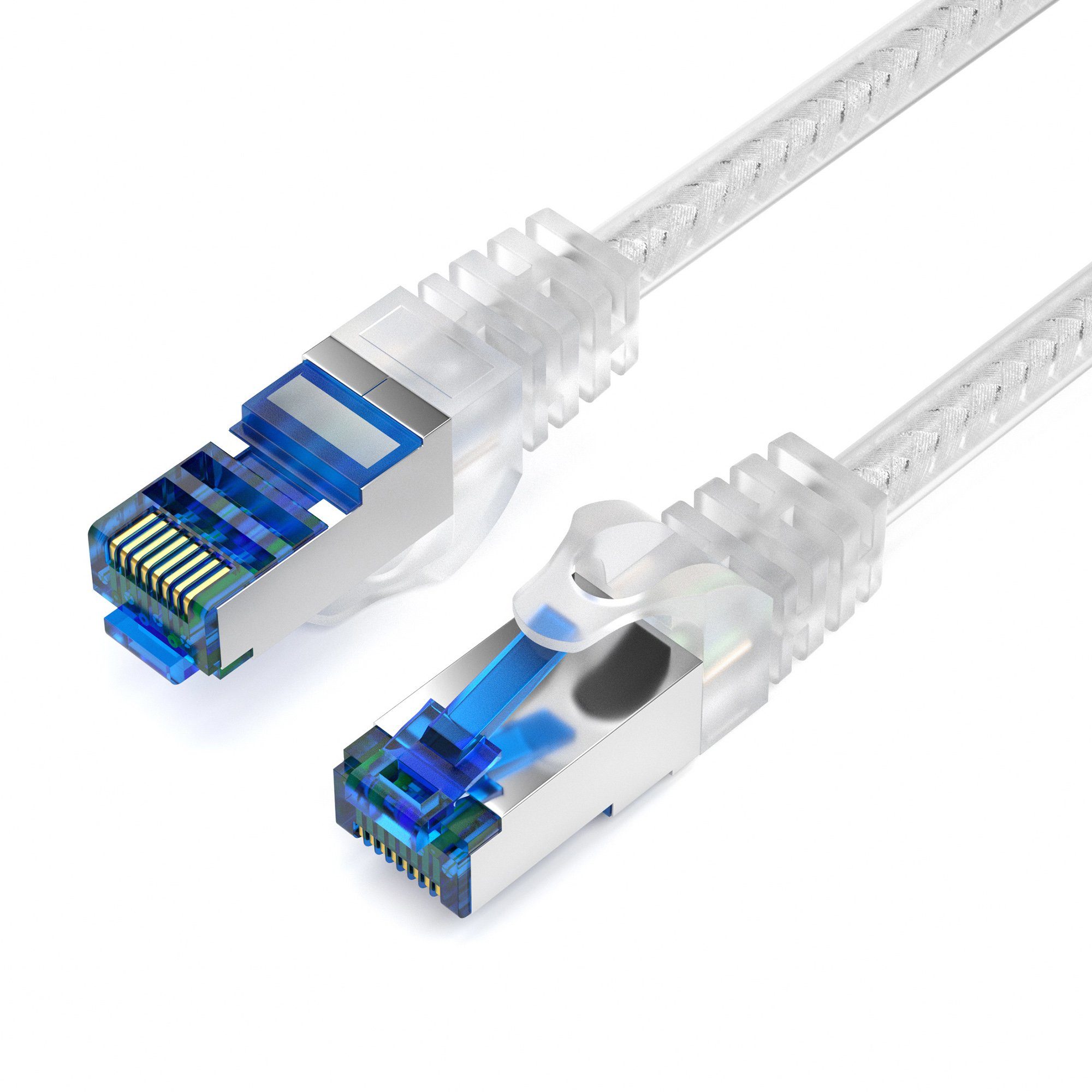 JAMEGA CAT 7 Patchkabel Ethernet RJ45 Netzwerkkabel Rohkabel LAN Kabel LAN-Kabel, CAT.7, RJ-45 Stecker (Ethernet) (150 cm)