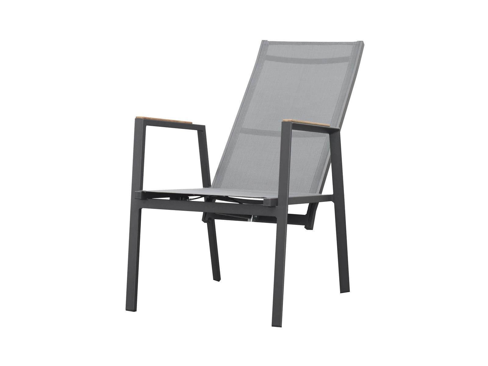 bellavista - Home&Garden® Gartenstuhl Stapelstuhl Newport 2er Set Aluminium verstellbare Rückenlehne (Set), Aluminium, stapelbar, verstellbar - Garten, Terrasse, Balkon & Outdoor