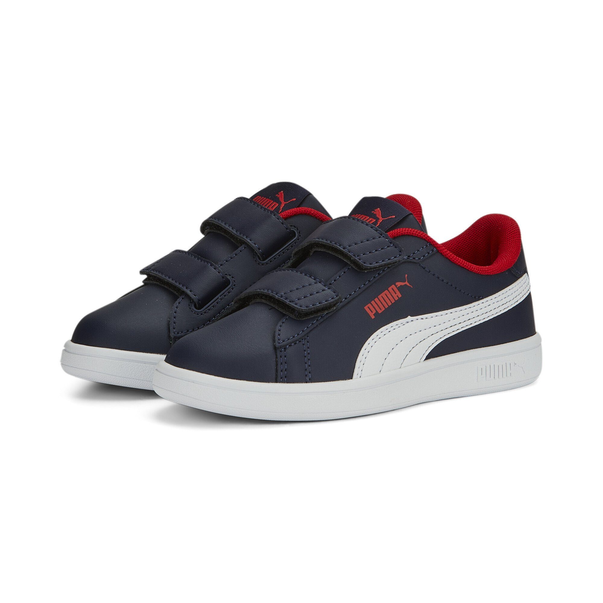 PUMA Smash 3.0 Leather Sneakers Blue White All Sneaker Red For Time Navy