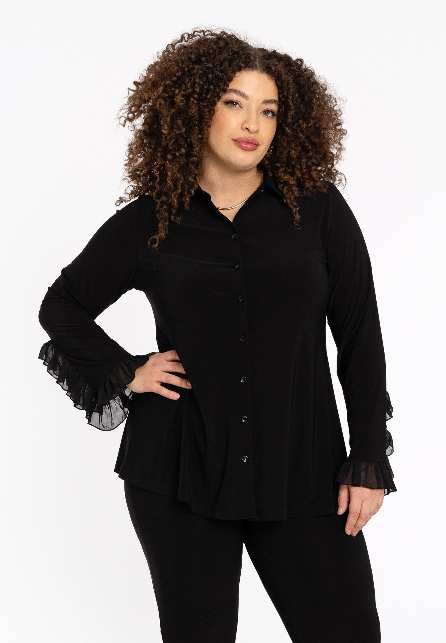Blusentop Damen Bluse mit Langarm