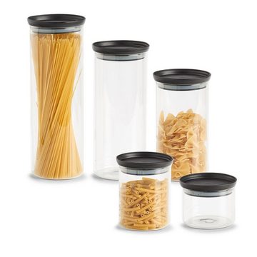 Neuetischkultur Vorratsglas Vorratsglas 1,65 Liter mit Kunststoffdeckel, Glas, (Stück, 1-tlg., 1 Vorratsglas mit Deckel ohne Inhalt), Lebensmitteldose Vorratsdose