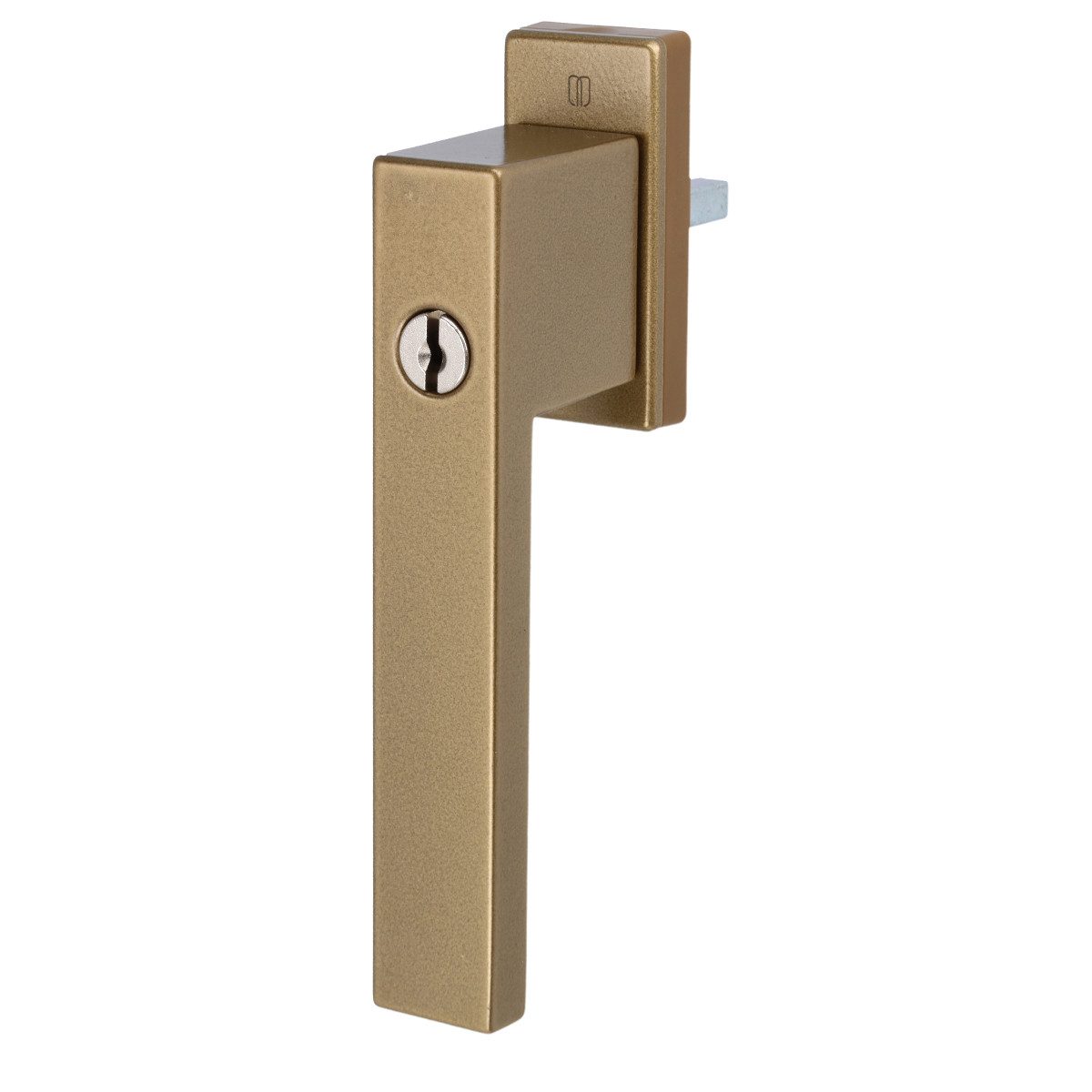 MS Beschläge Fenstergriff Fenstergriff abschließbar Fensterbeschlag 7x35mm, Gold