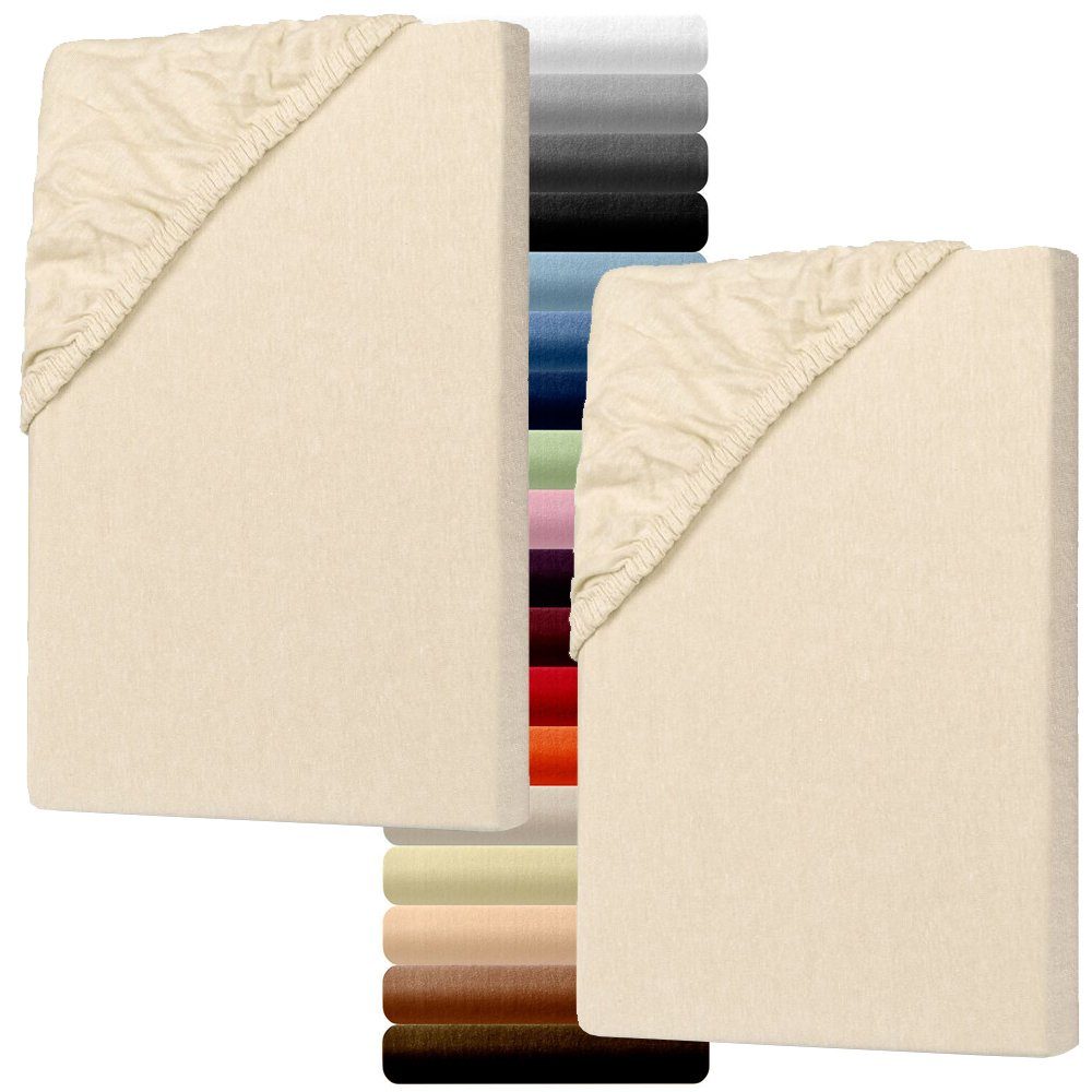 NYVI Spannbettlaken Kinder Spannbettlaken 70x140 cm 2er Set 100% Baumwolle, Jersey, Gummizug: rundum, (2 Stück), Spannbetttuch, perfekt für Babybett & Kinderbett