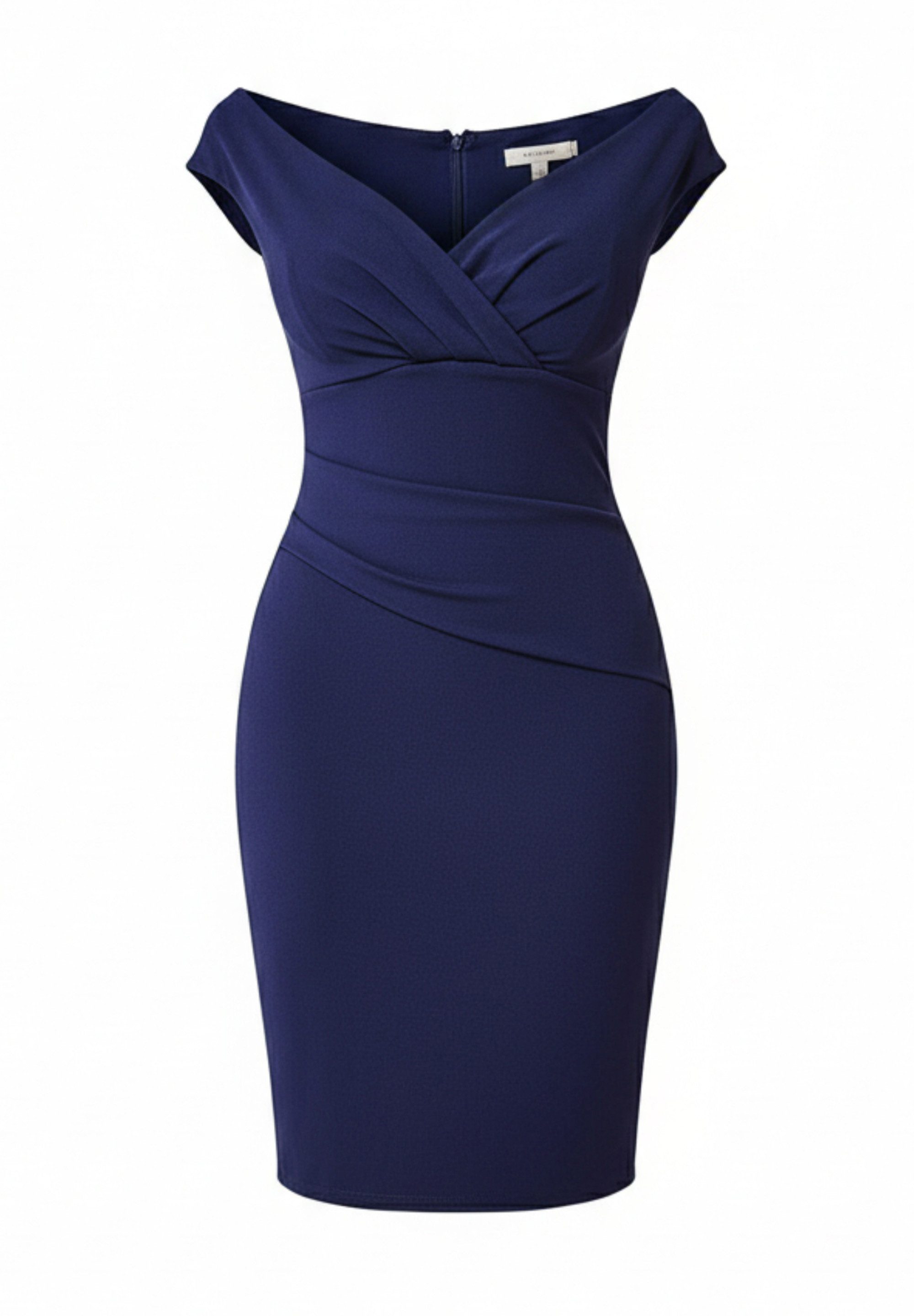 Goddiva Midikleid Bardot Pleated Midi Dress Knielang, Bardot, Schulterfrei günstig online kaufen