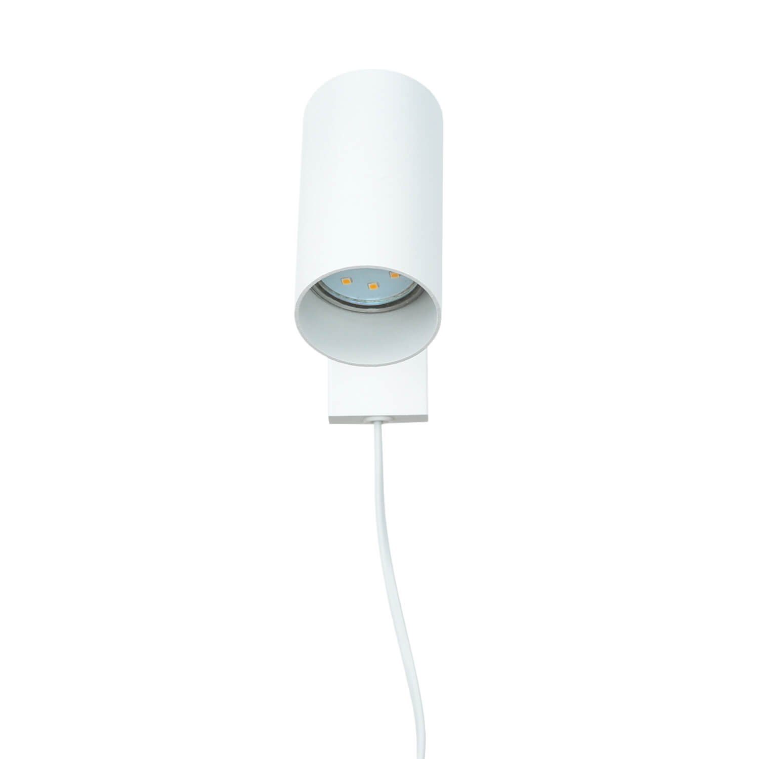 Leuchtmittel, Wandstrahler Kabel ohne Leselampe Bett COLENE, verstellbar Sofa Schalter mit Weiß Wandlampe Licht-Erlebnisse GU10