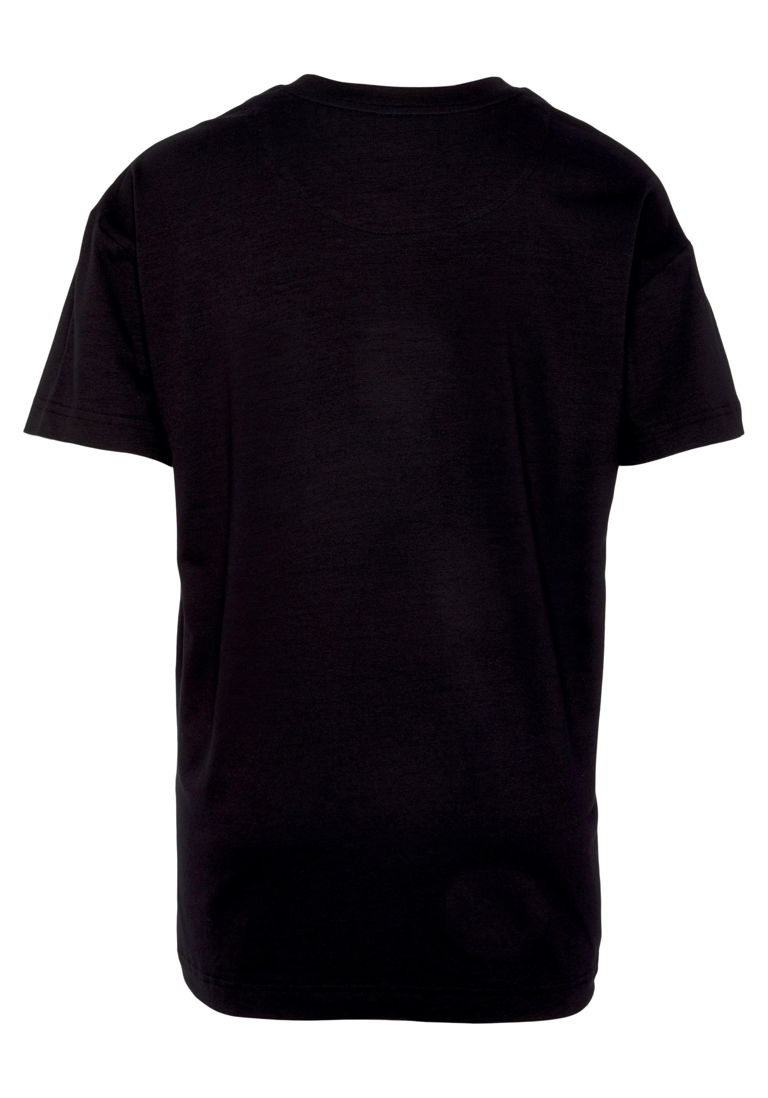Brust Brush der HUGO auf HUGO Print T-Shirt mit Logo T-Shirt