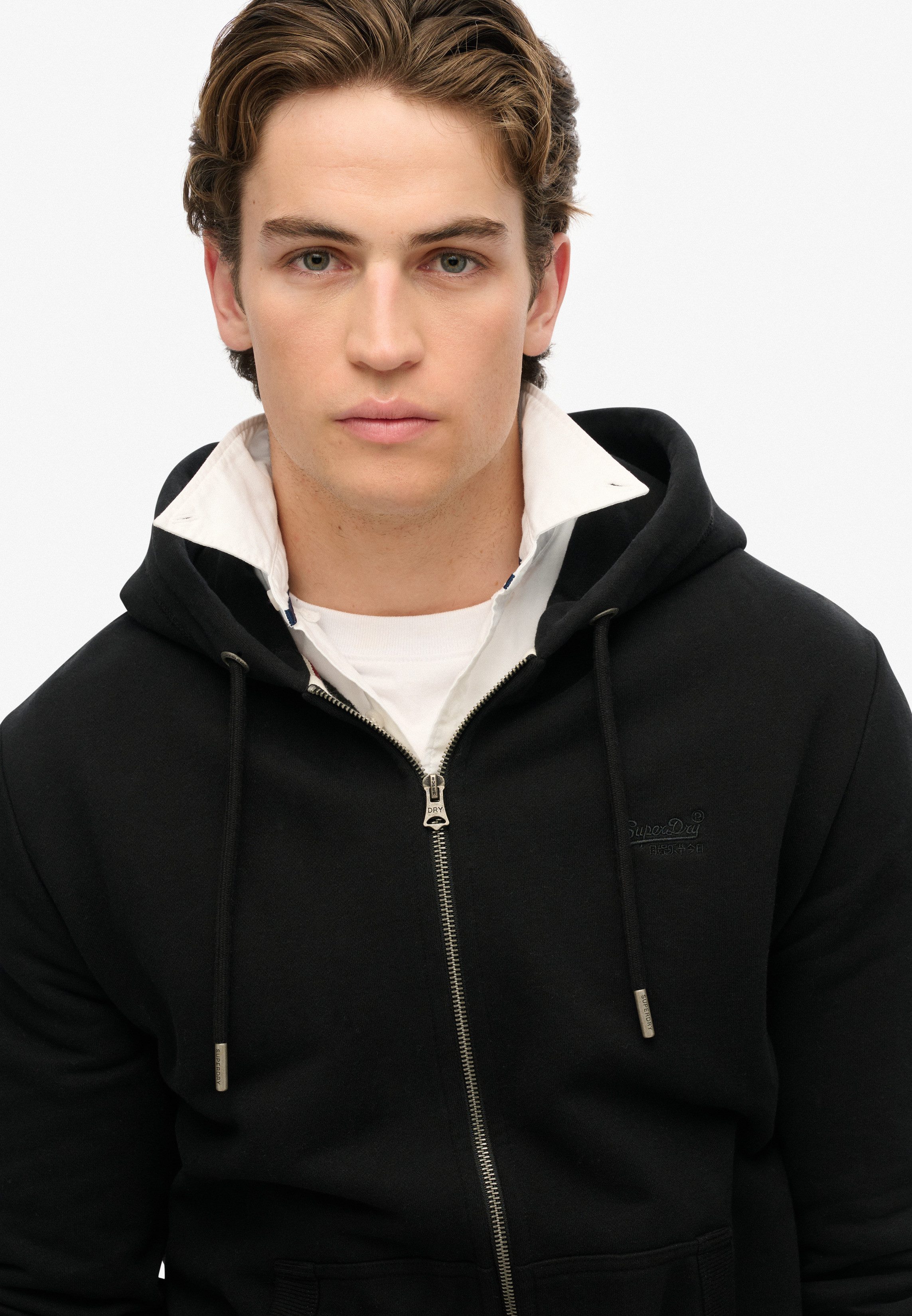 Superdry Kapuzensweatjacke ESSENTIAL LOGO ZIP HOODIE HB Baumwollmischung, slim fit – Bild 4 von 5