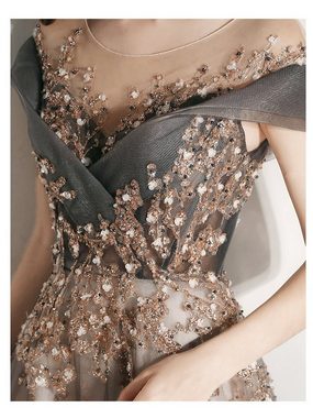 FIDDY Abendkleid Bankett-Abendkleid für Damen mit V-Ausschnitt