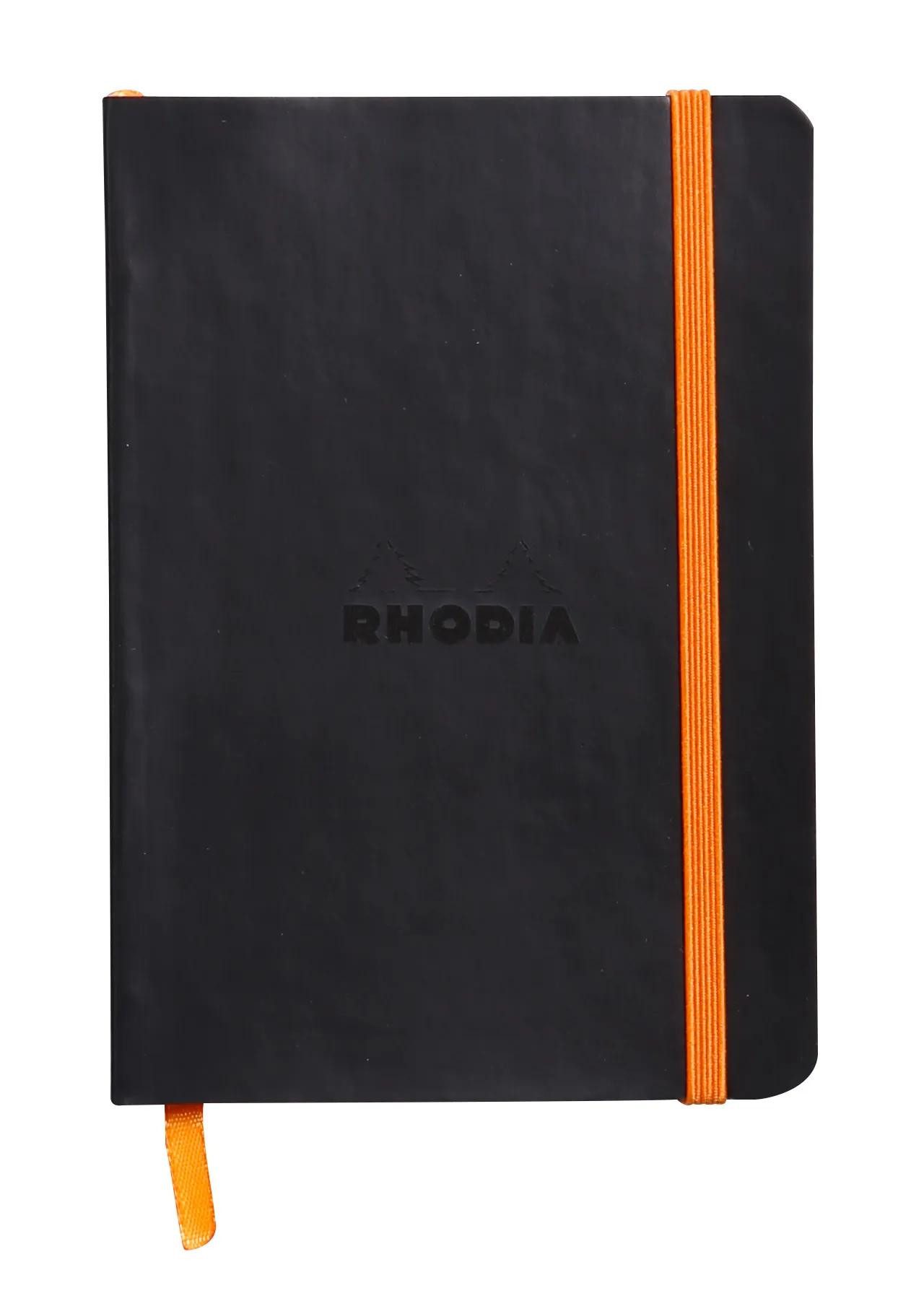 Rhodia Einsteck-Fotoalbum flexibles Notizbuch A6 72 Bl dot/kariert, Papier 90g, Schwarz 117352C, Buch geleimt