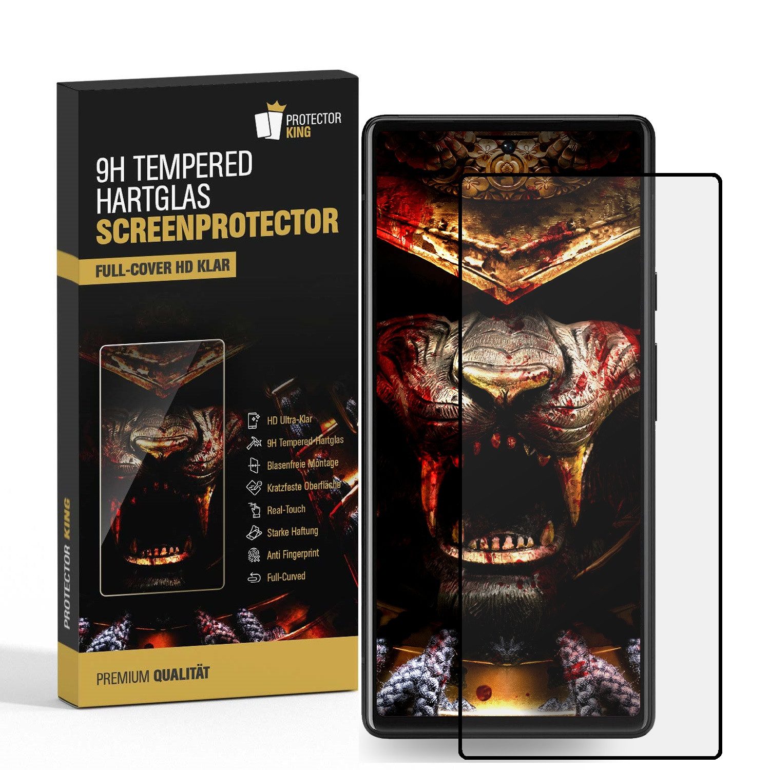 Schutzfolie 1x 9H Panzerglas für Xiaomi Redmi Note 13 FULL-COVER HD KLAR echtes