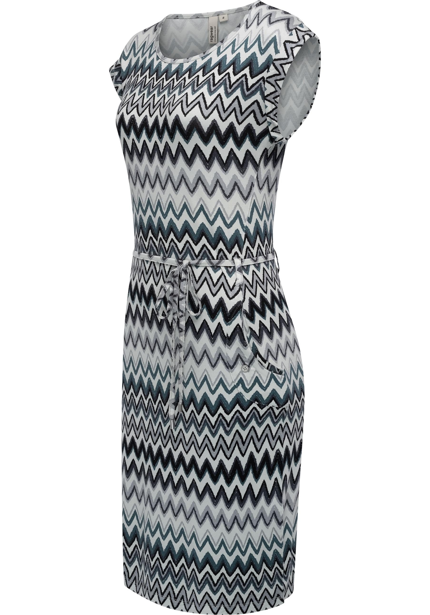Ragwear Sommerkleid Taggien Print Leichtes, bequemes Midikleid mit Muster