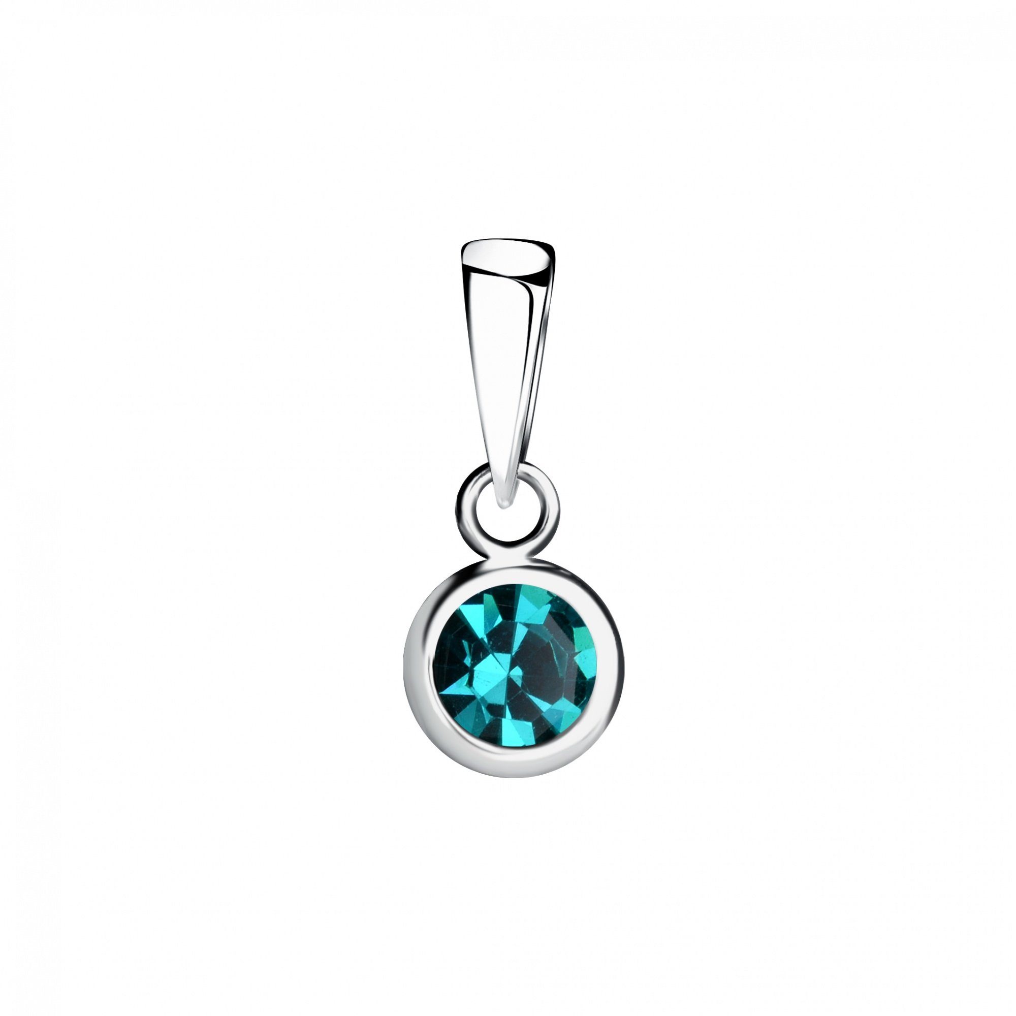 ALEXANDER YORK Schmuckset Kette mit Anhänger, Ohrstecker, SOLITÄR blue zircon, 4-tlg. – Bild 4 von 5
