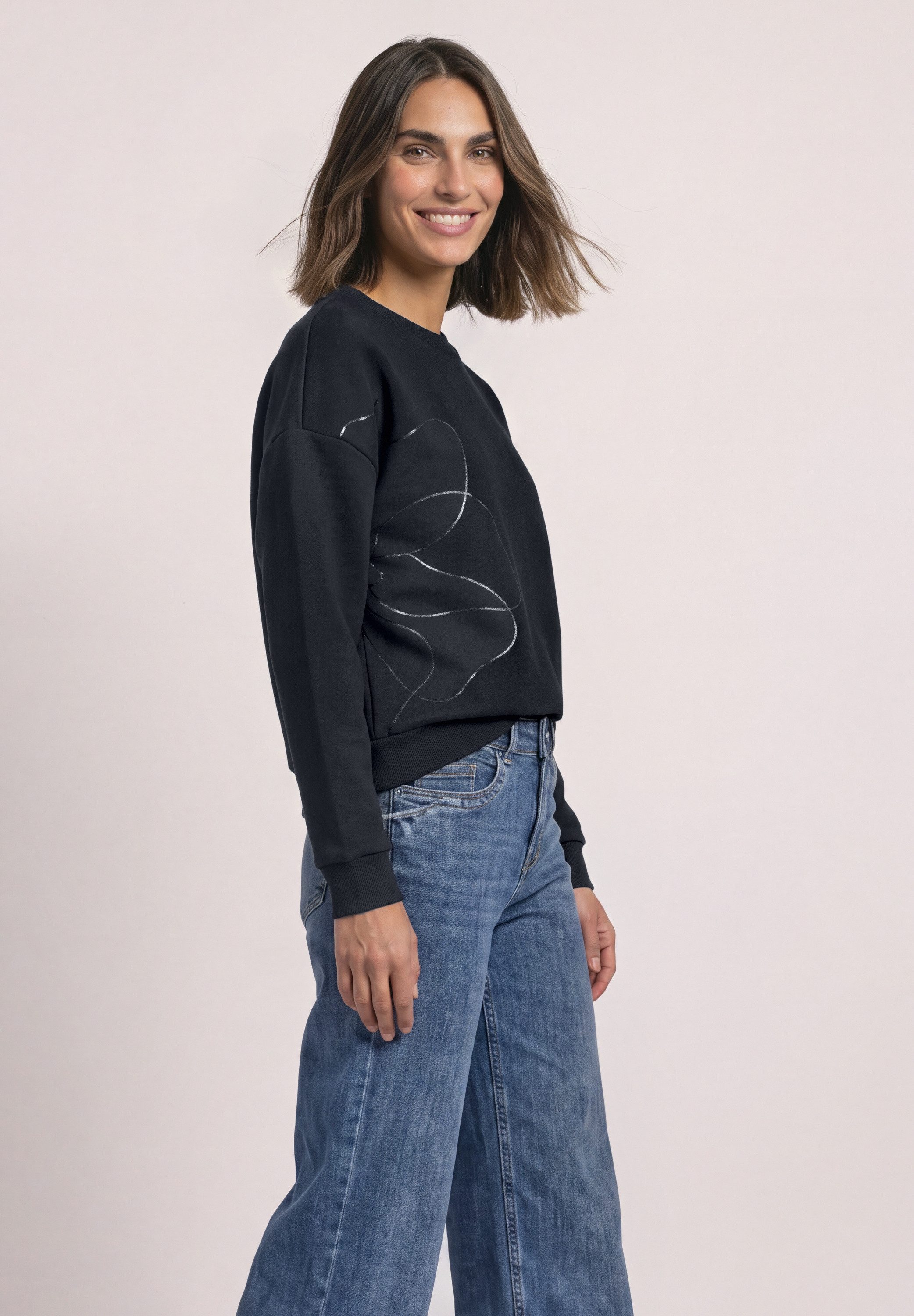 STREET ONE Sweatshirt mit dekorativem Folien-Print