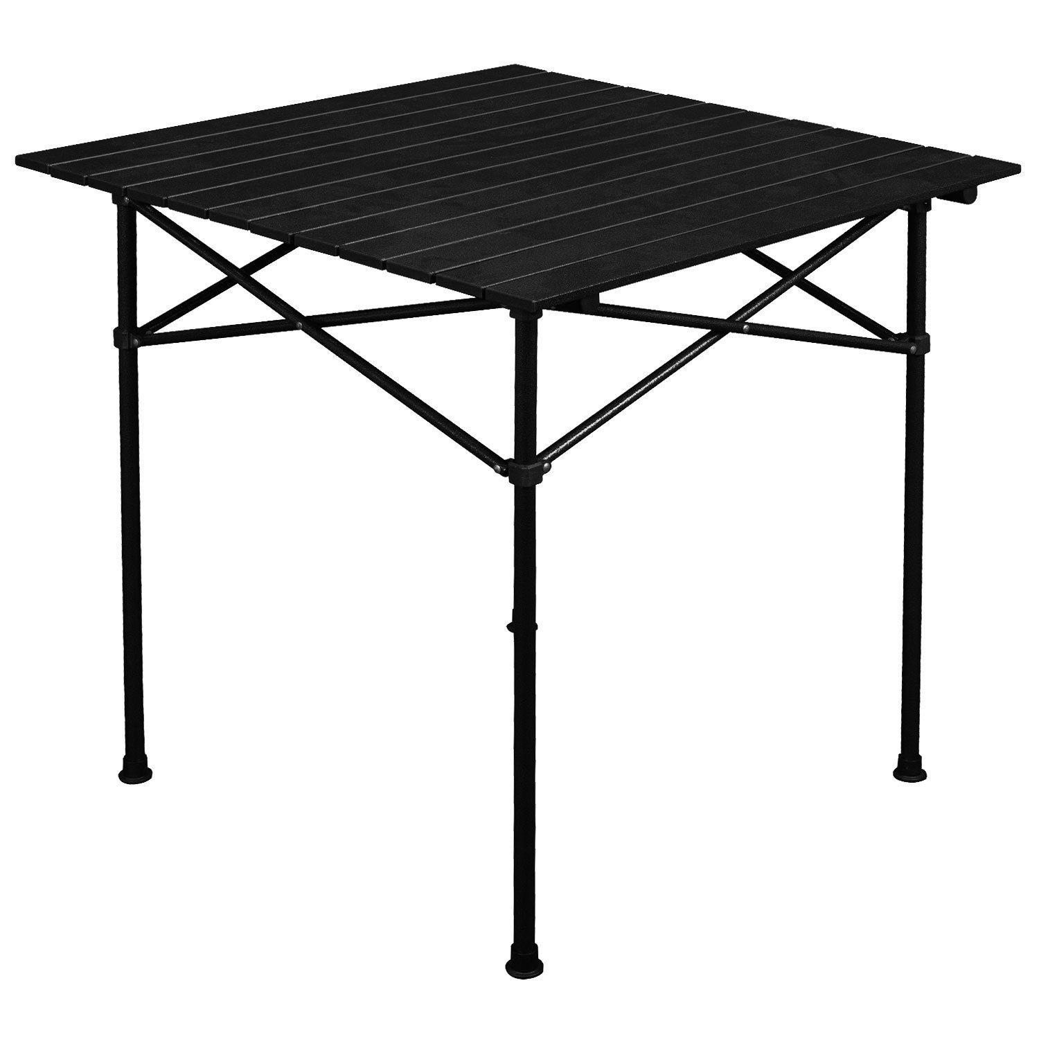 Campingtisch 70x70cm quadratisch klappbar schwarz