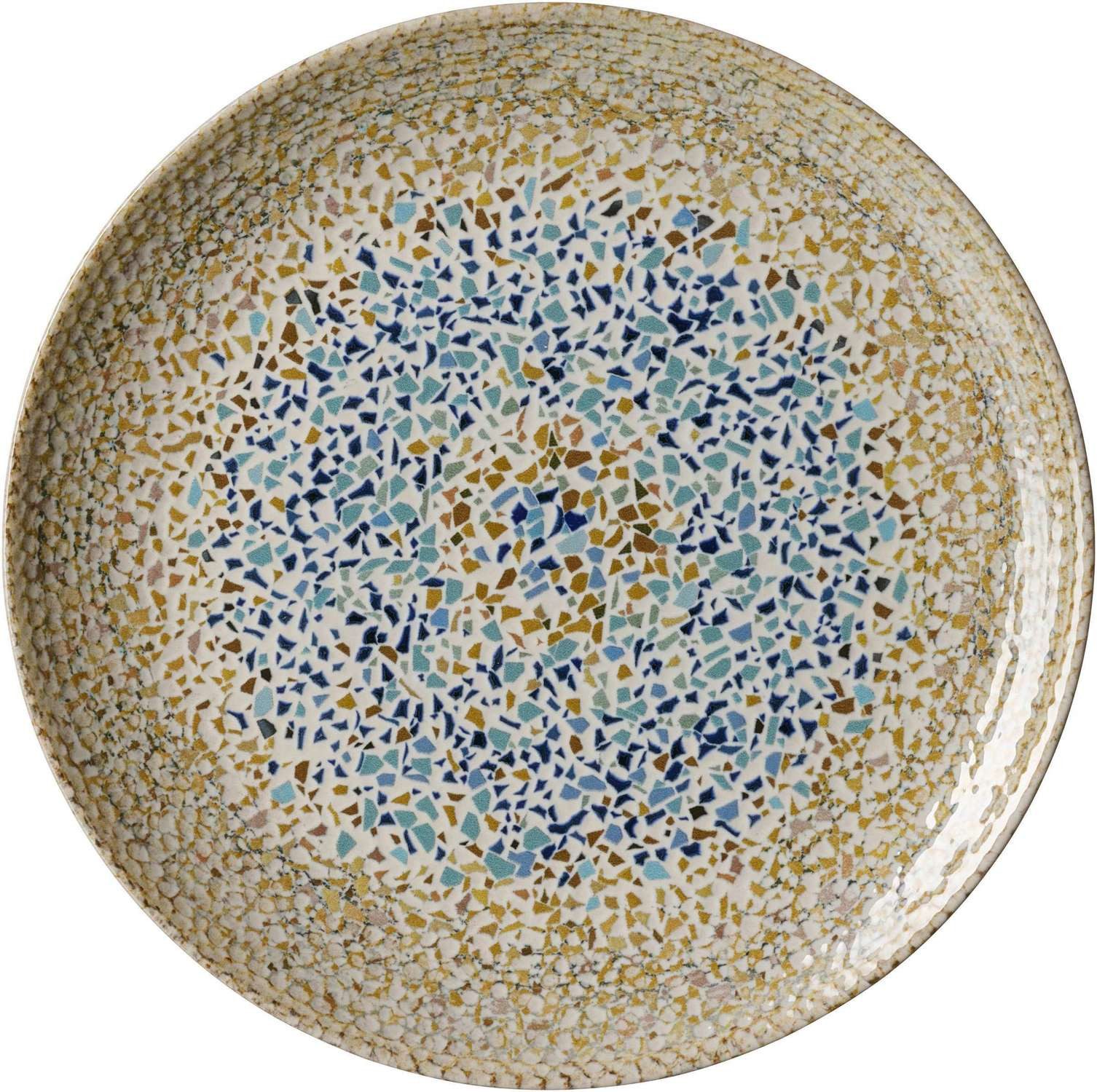 Ritzenhoff & Breker Speiseteller Rimini Sand Mosaik Teller 26 cm, (1 St), Spülmaschinengeeignet