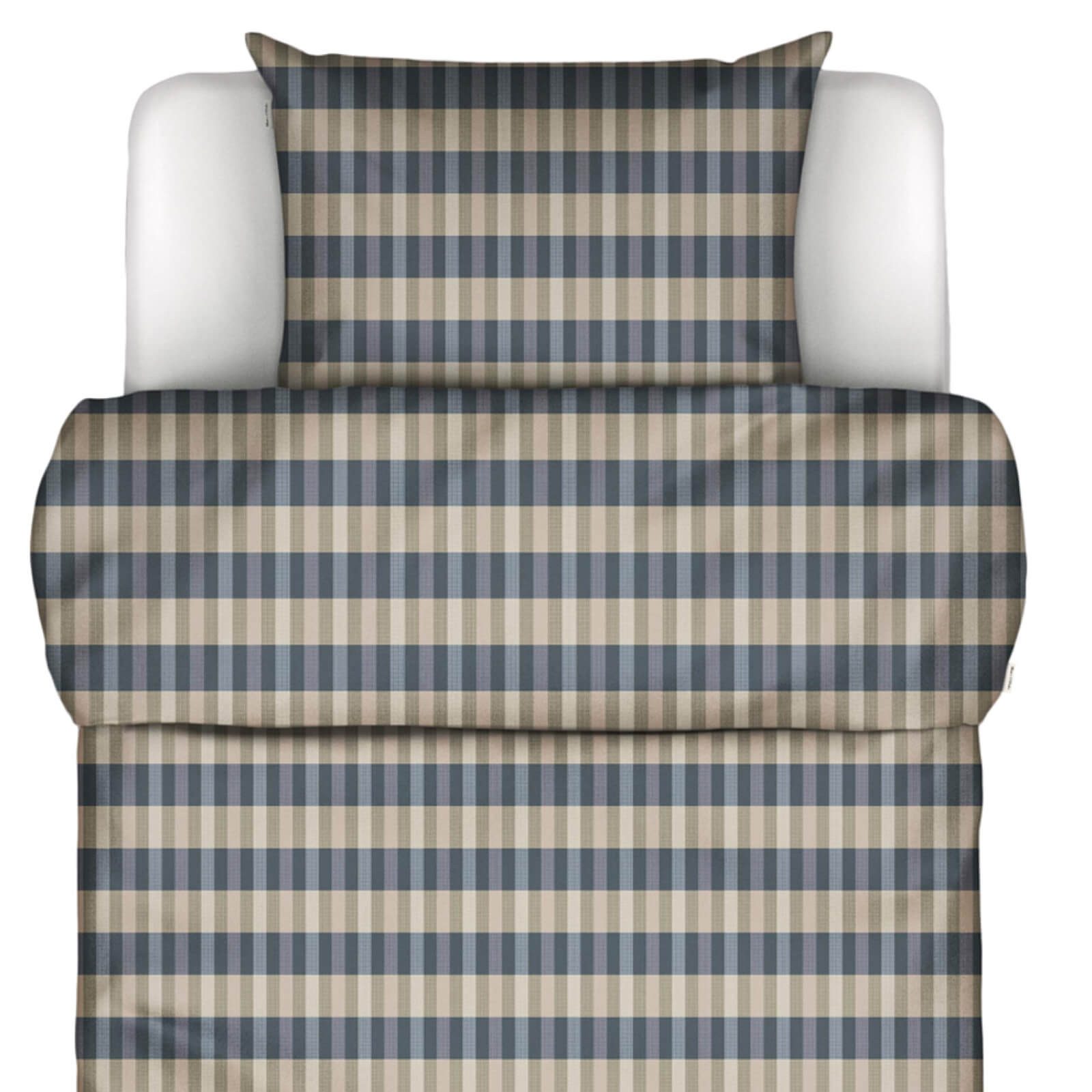 Essenza Bettwäsche Hillan Forest Green, Flanell, 2 teilig, Kariert, flausch günstig online kaufen