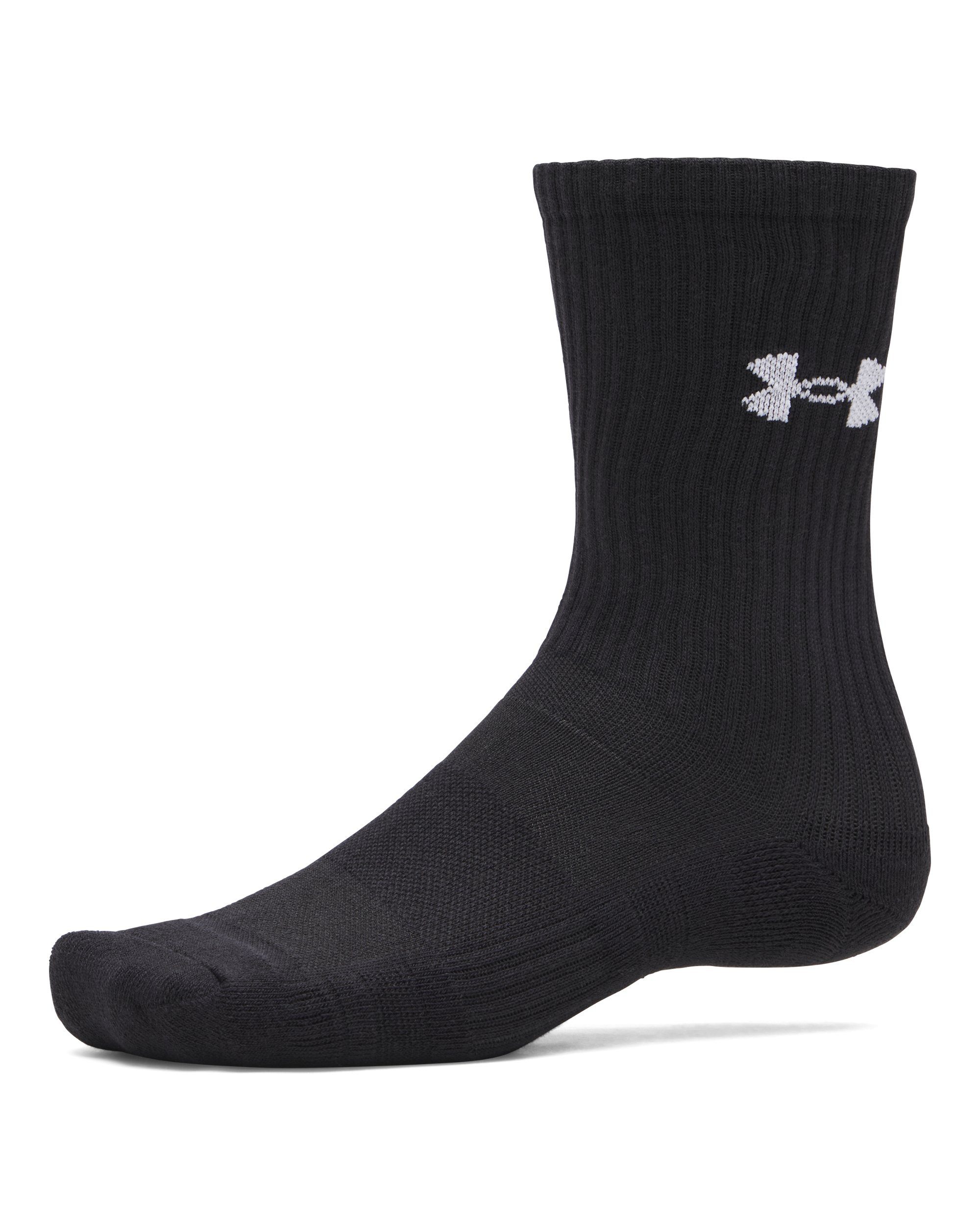 Under Armour® Sportsocken UA PERFORMANCE COTTON 3P CRW (3-Paar) für vielseitige Aktivitäten, weiches Material aus 100% Baumwolle