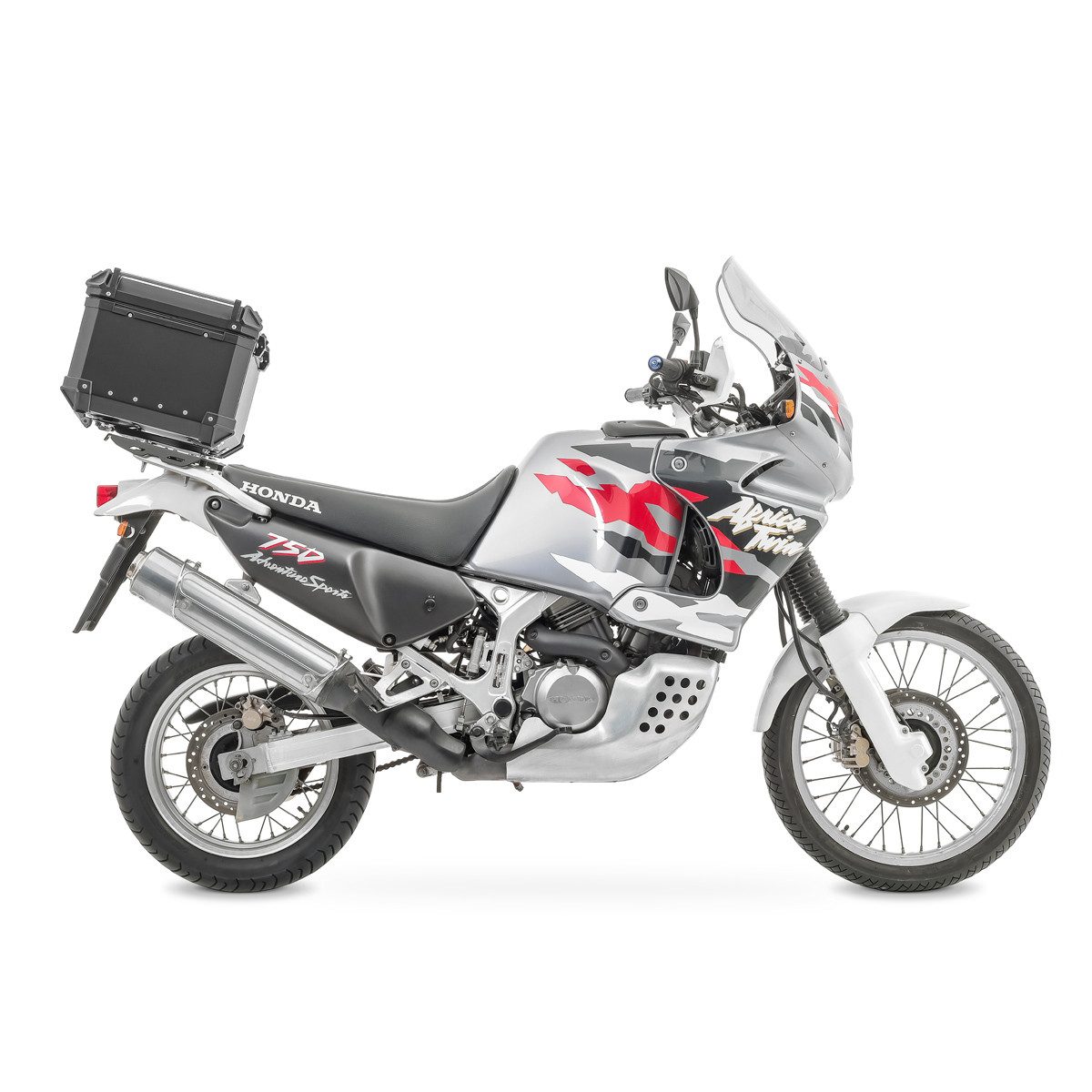 Topcase Set Alu Topcase + Gepäckbrücke passend für Honda Africa Twin XRV 750 9